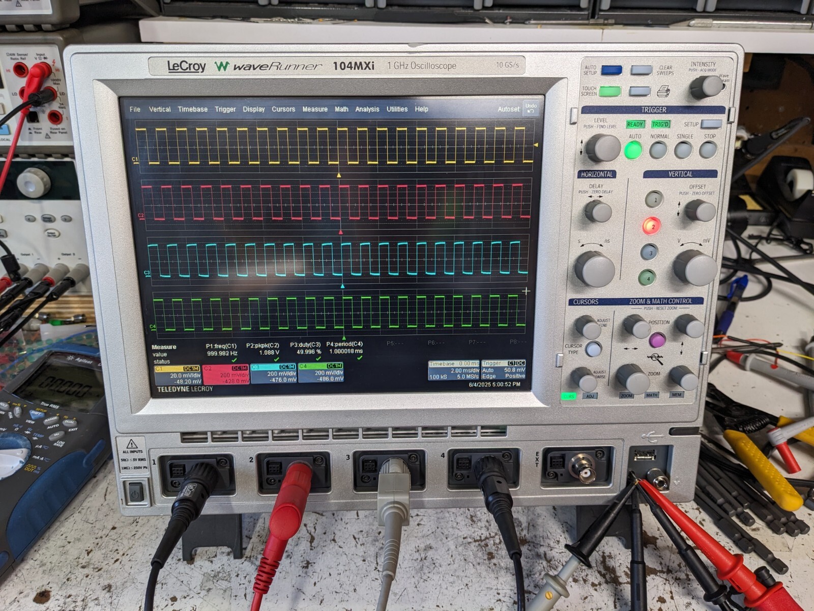 Lecroy 104MXi 1 GHz 4 channel Oscilloscope 2 GHz unlocked and with many options