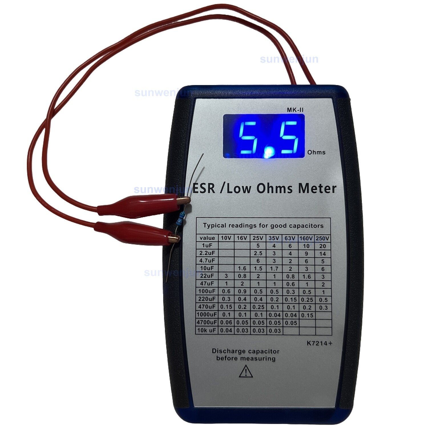 BLUE K7214+ ESR meter circuit same as K7254, EVB & Dick Smith MKII ESR Meter