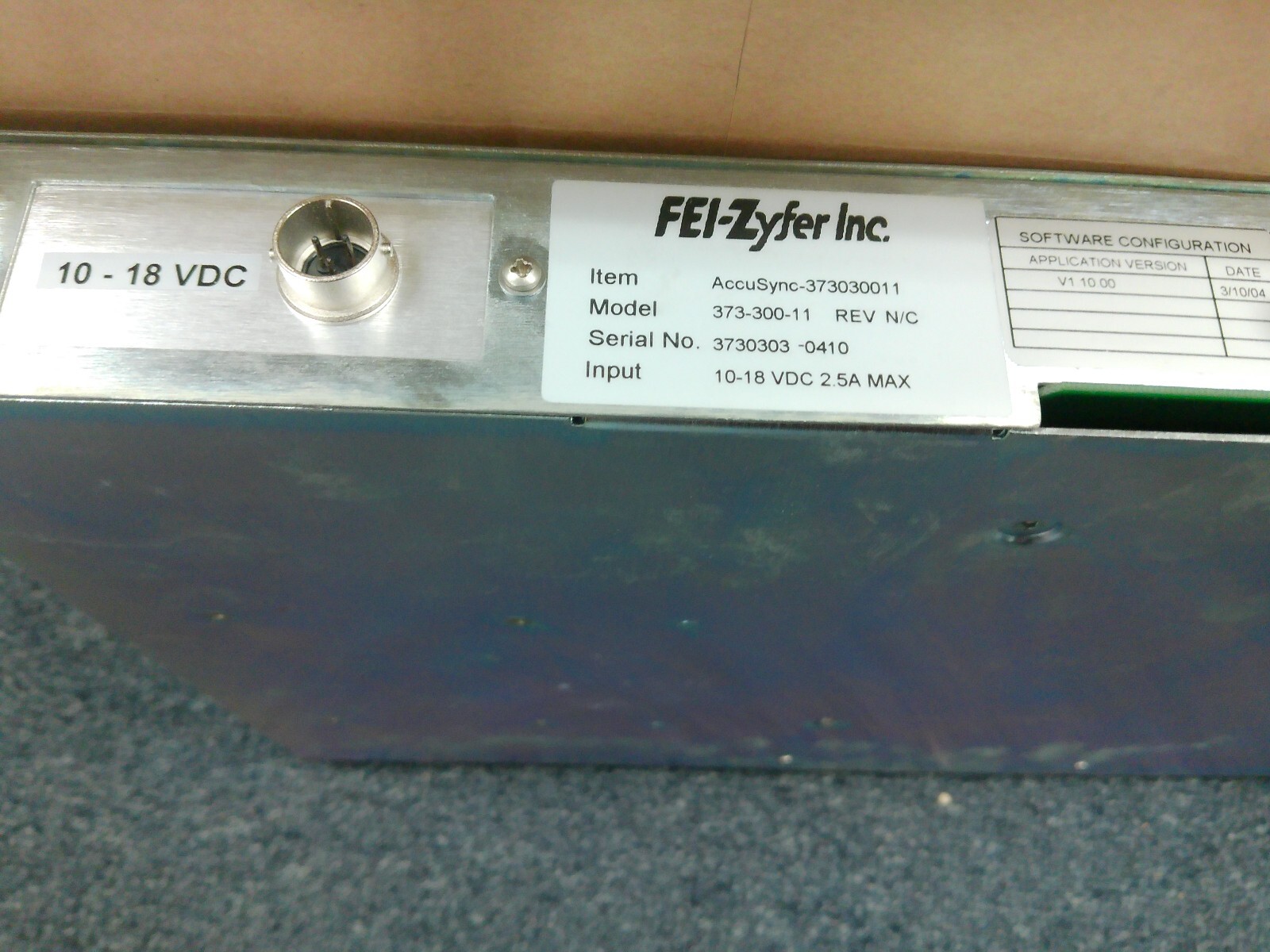 FEI-Zyfer AccuSync 373-300-11 GPS Synchronized Time Frequency