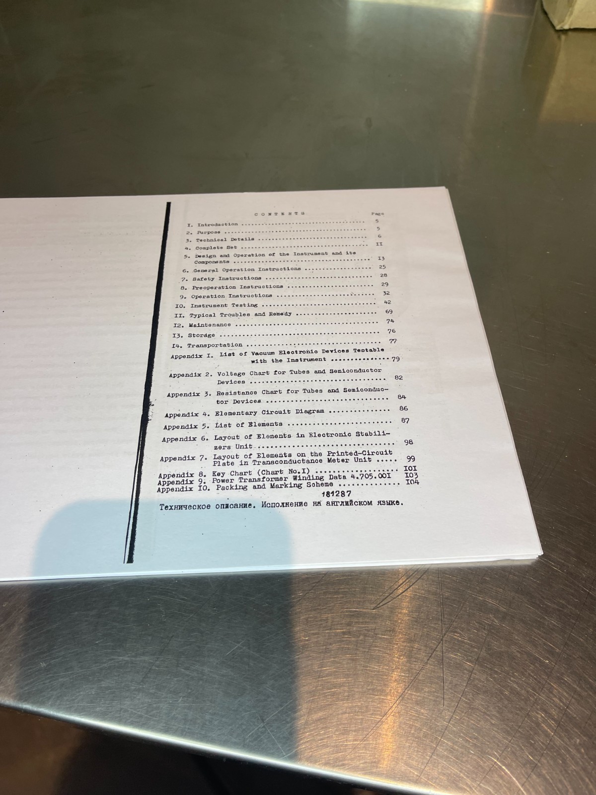 Kalibr L3-3 Electron Vacuum tube tester printed English Manuals + pdf file Cards