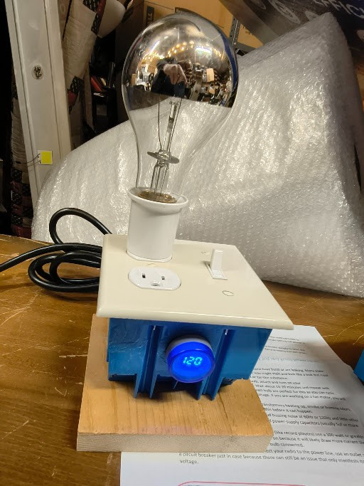 Dim Bulb Tester for Amplifiers current limiter *INCLUDING 100W bulb & METER*