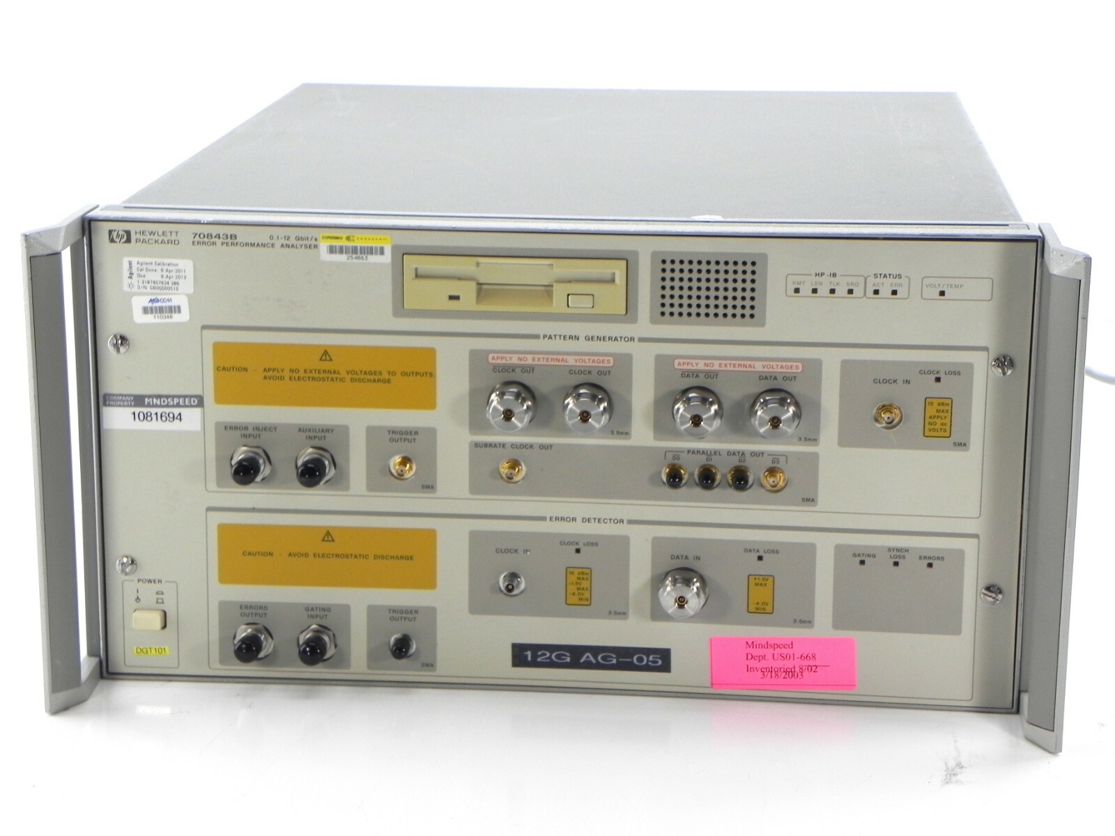 Keysight 70843B-UHF 12 Gb/s Bit Error Rate Tester