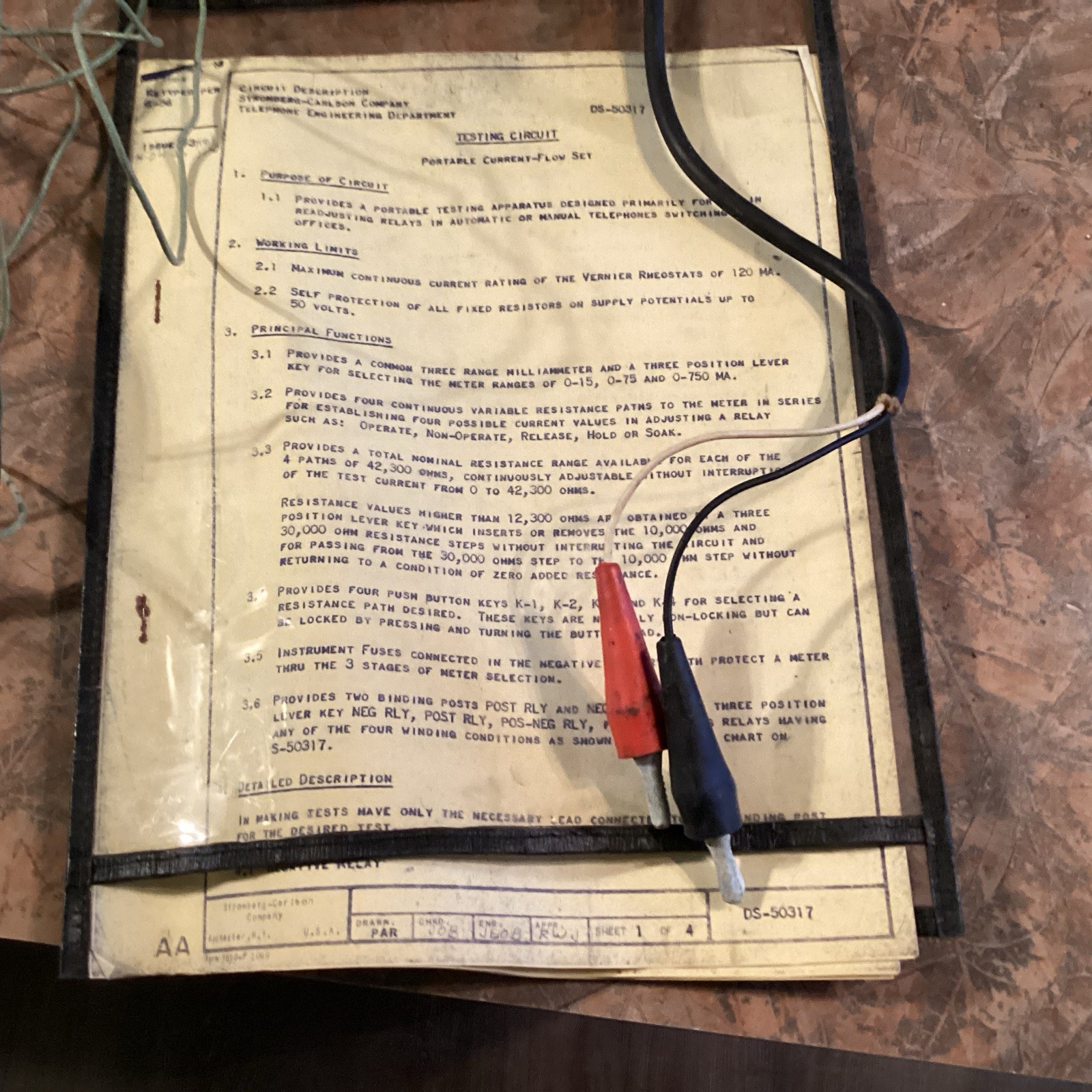 Stromberg Carlson Portable Test Set NO.6-C Current Flow Rochester NY Untested