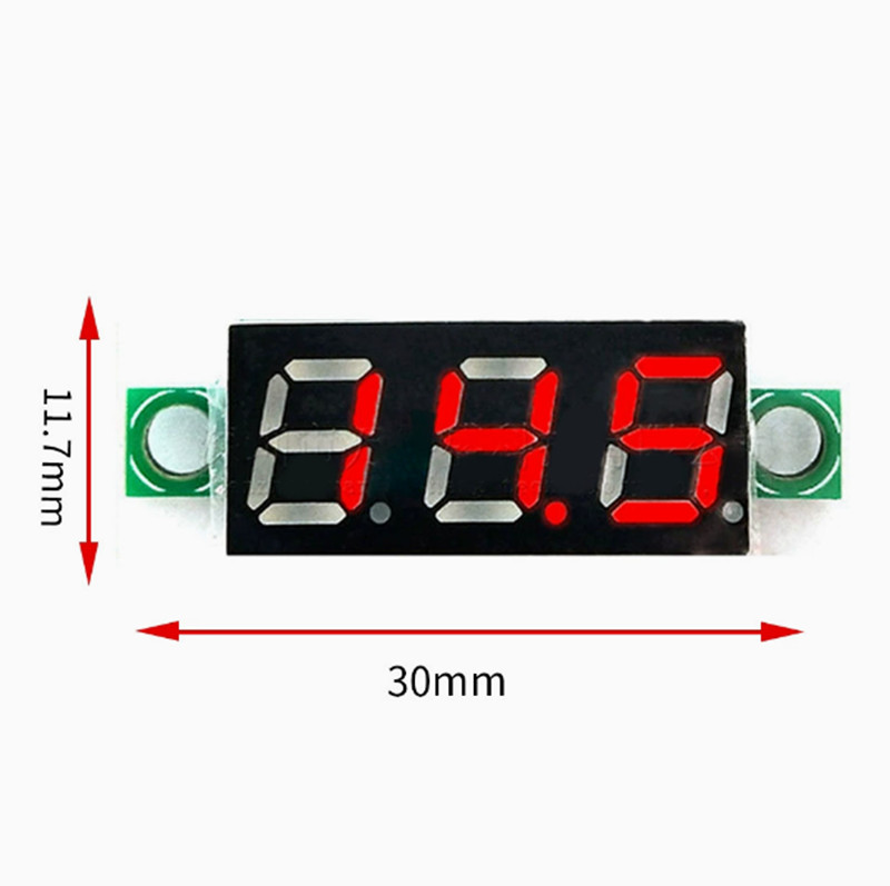 Mini Size LED Panel Voltage Meter 3-Digital LCD Display Adjustment Voltmeter