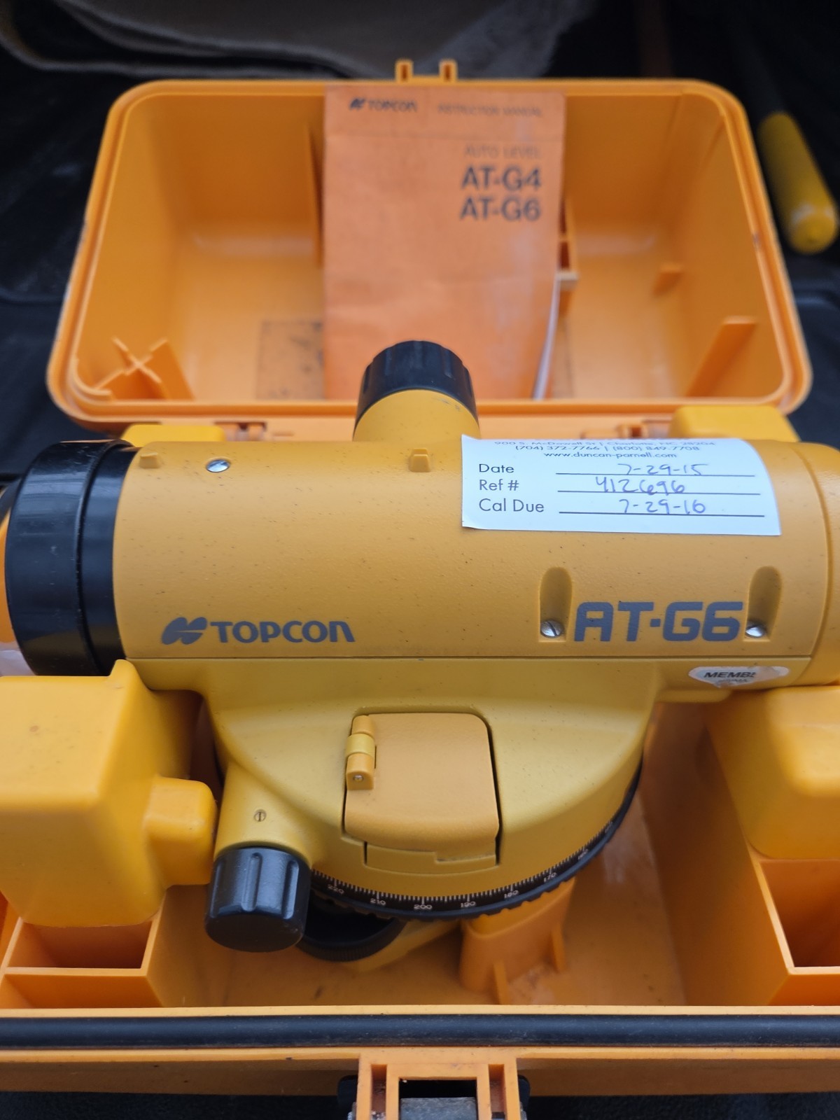Topcon AT-G6 Automatic Level Surveyor Untested