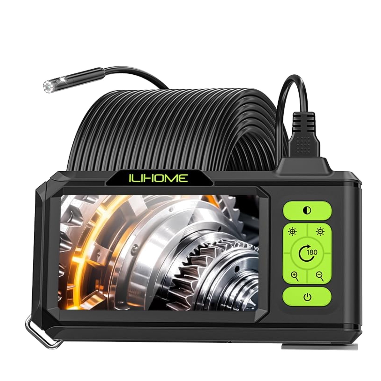 Dual Lens 1080P Industrial Endoscope with 4.3” IPS Screen & Waterproof Design