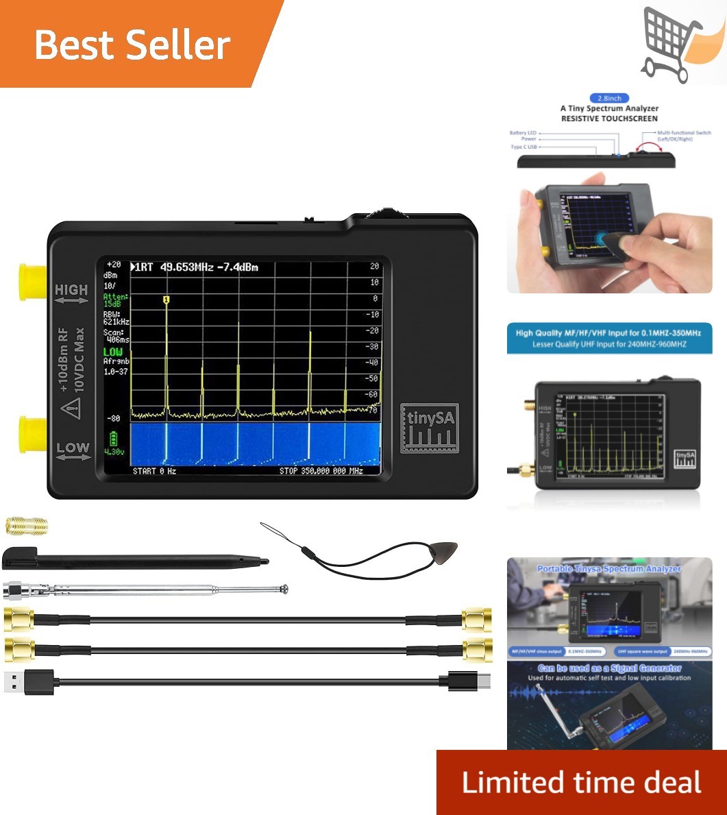 Handheld Frequency Analyzer Signal Generator 0.1MHz-960MHz Touchscreen RF Tool