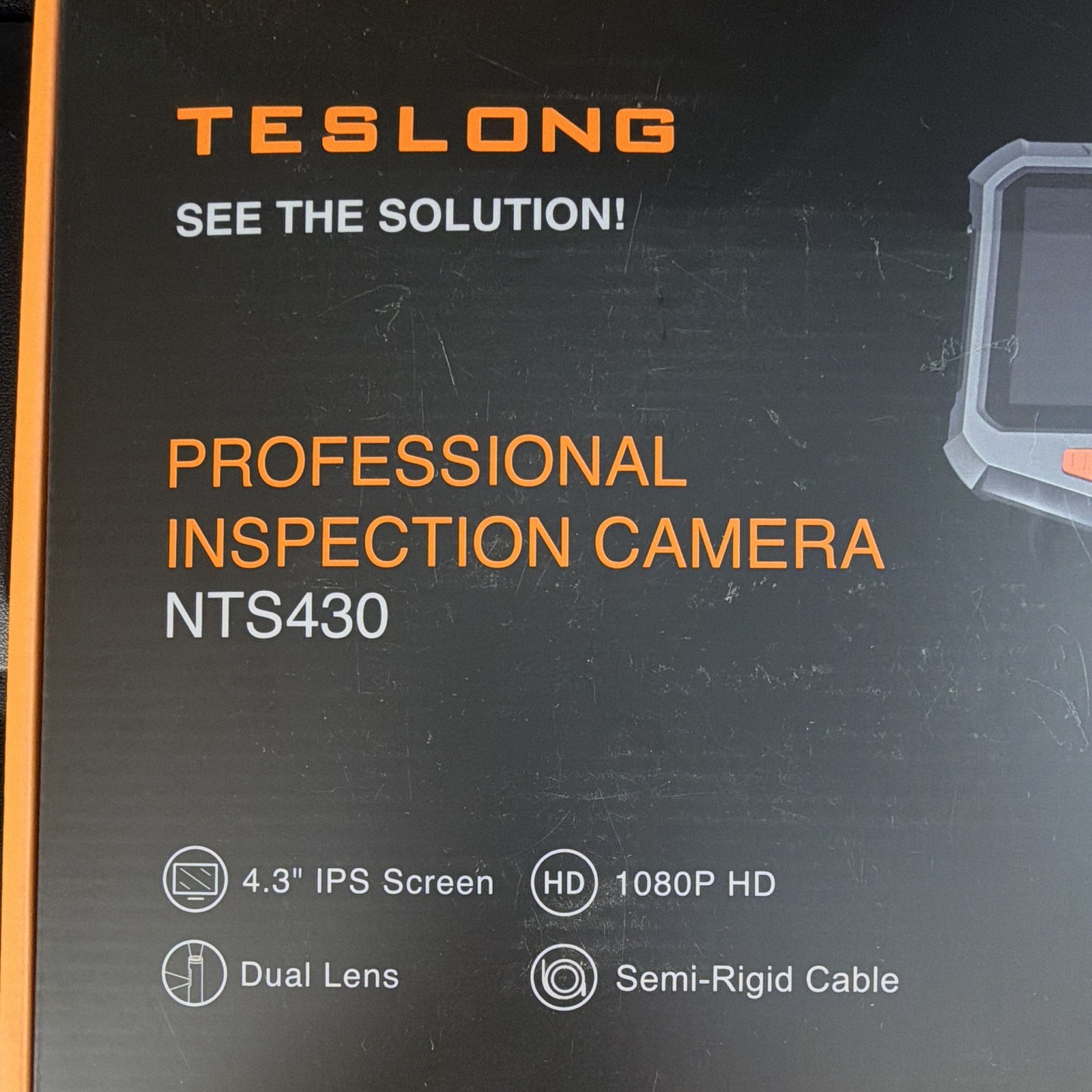 Teslong NTS430 Dual Lens 1080P HD Inspection Camera 4.3in IPS LCD Semi-Rigid