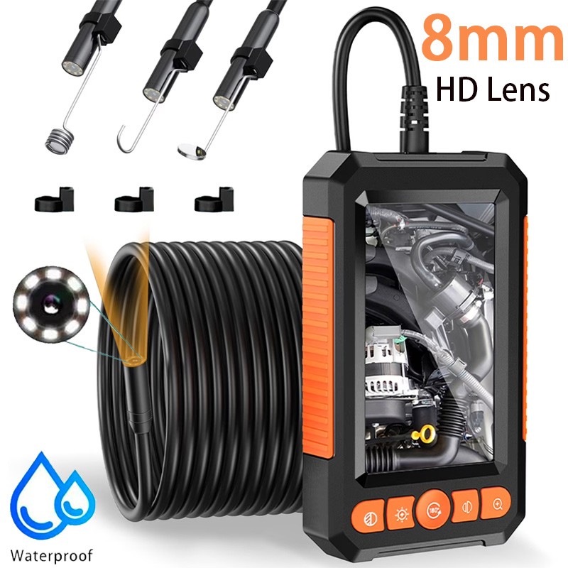1080P LED Handheld Industrial Endoscope Borescope 8mm Inspection Snake Camera US