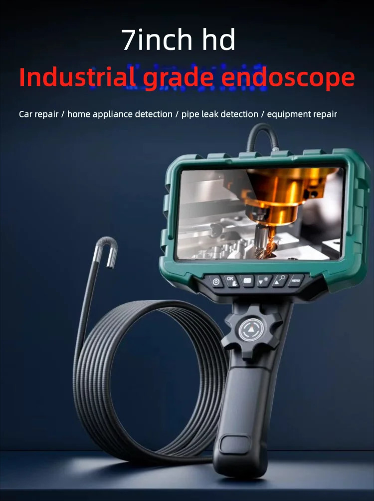 7-inch Borescope big-screen 360° rotating wide-angle camera endoscope car check