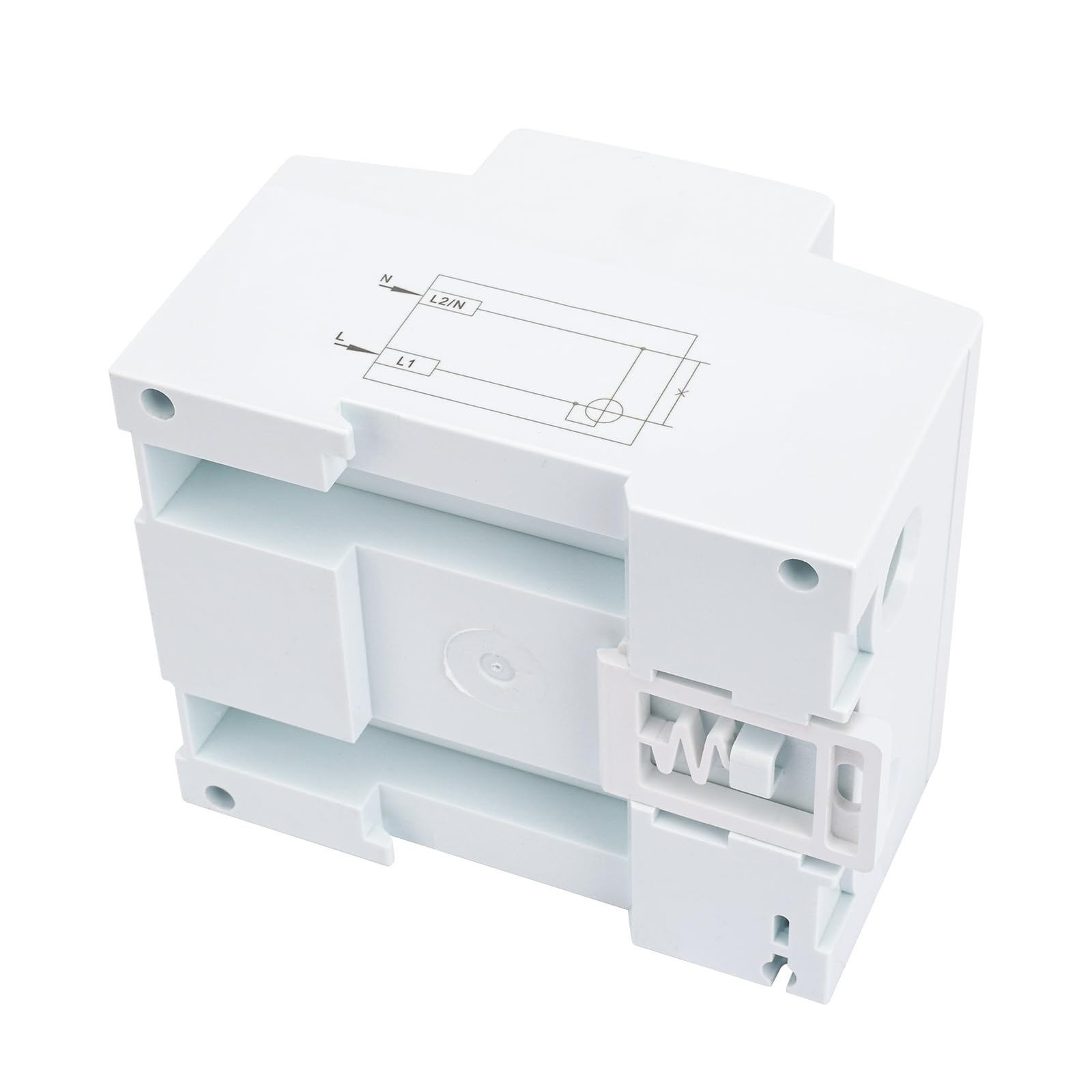 Single Phase DIN Rail 220V kWh Meter, AC Electricity Monitor, 20A/100A, LCD Disp