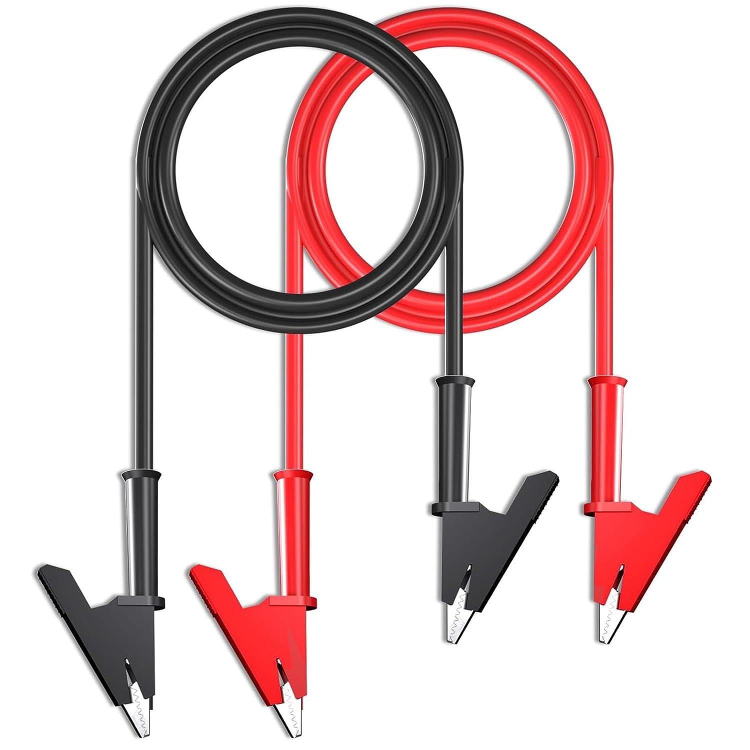 Alligator Clips Electrical Test Leads Set, 15A Jumper Wires Heavy Duty with P…