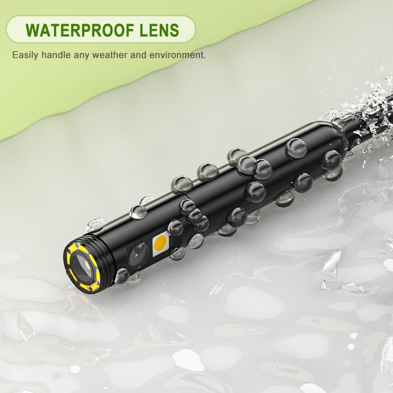 Dual Lens 1080P Industrial Endoscope with 4.3” IPS Screen & Waterproof Design