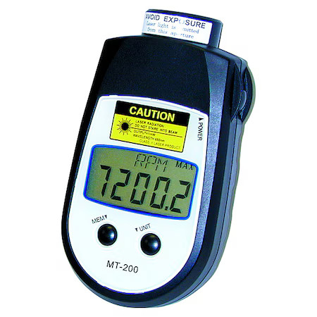 Shimpo Mt-200 Tachometer, Contct/Noncntct, 6 To 25000Rpm