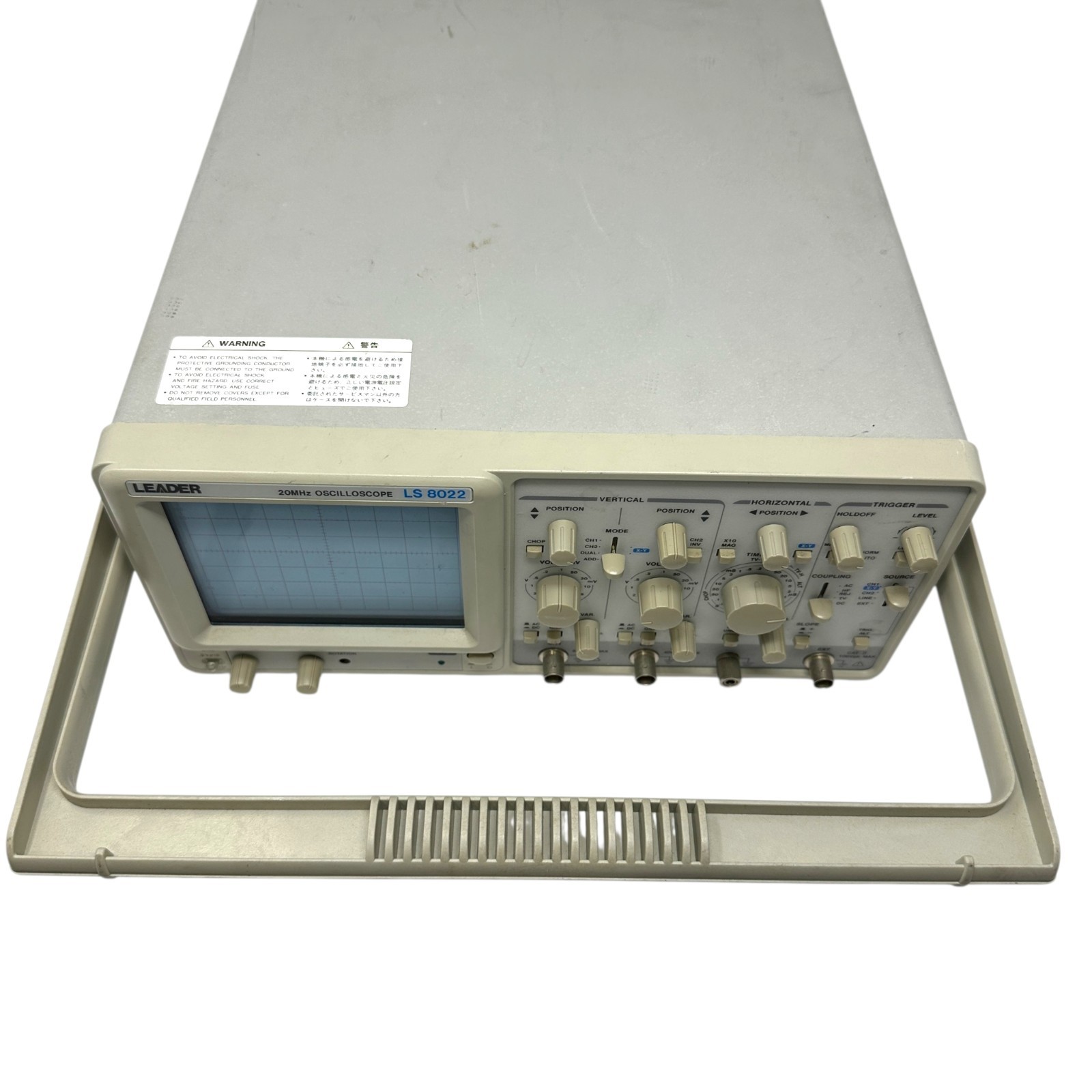 Leader LS 8022 20MHz 2-Channel Analog CRT Oscilloscope Made in Malaysia