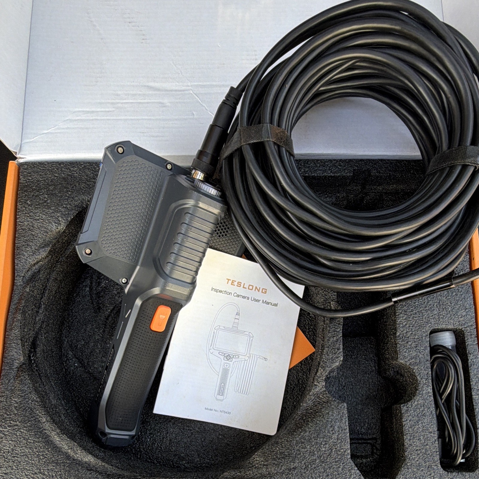 Teslong NTS430 Dual Lens 1080P HD Inspection Camera 4.3in IPS LCD Semi-Rigid