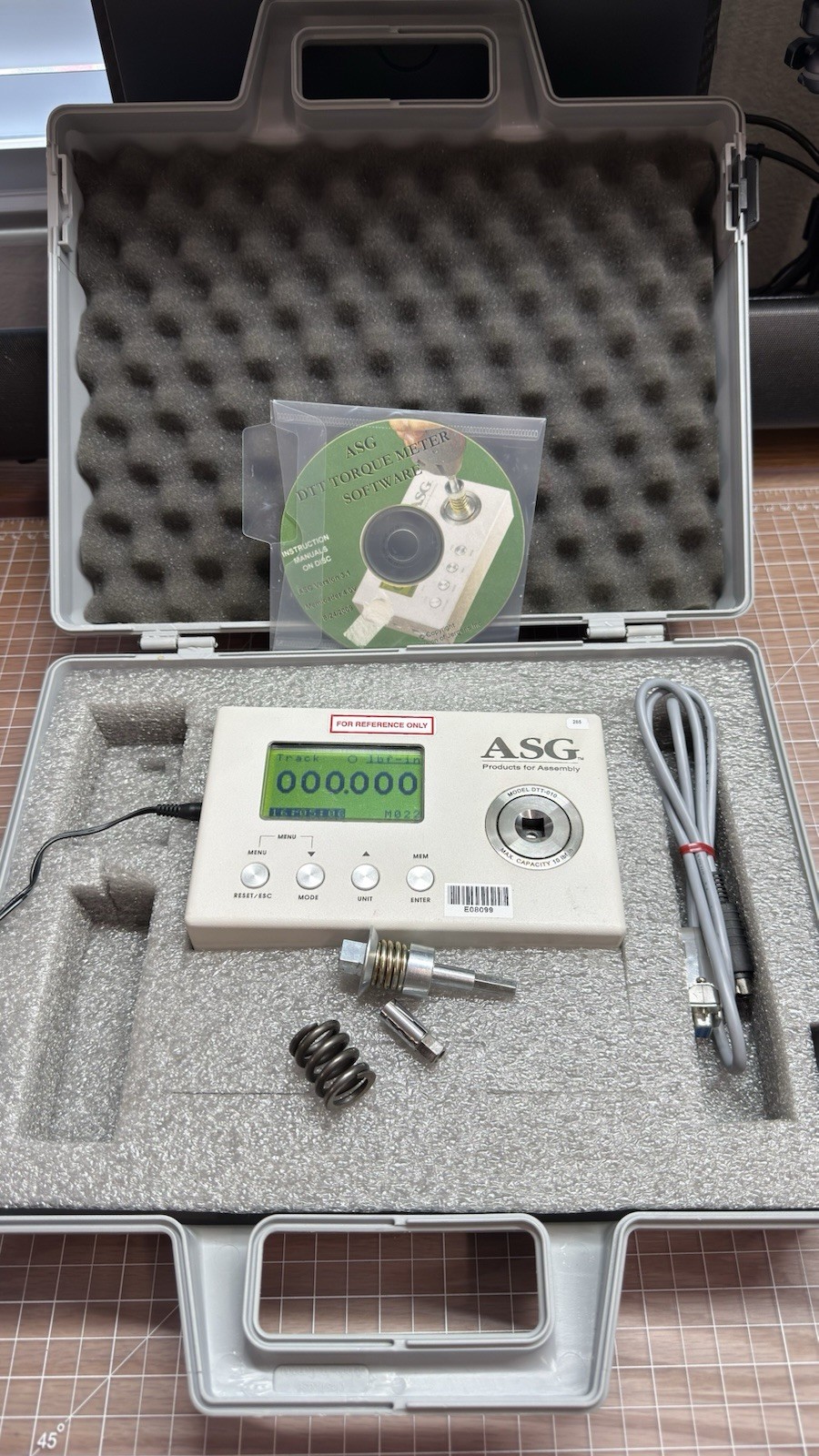 ASG Jergens DTT-010 Digital Torque Tester, Max 10lbf-in