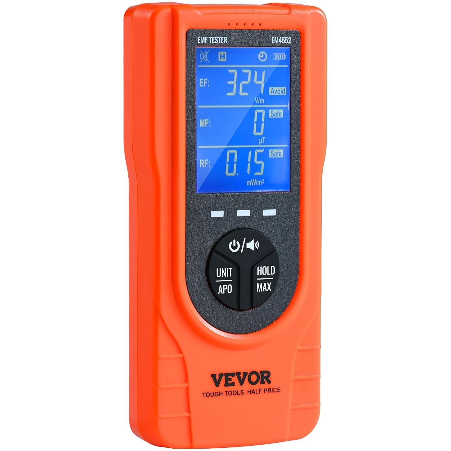 EMF Meter Electromagnetic, 3-in-1, Radiation Detector, 5Hz-3.5GHz, Rechargeable