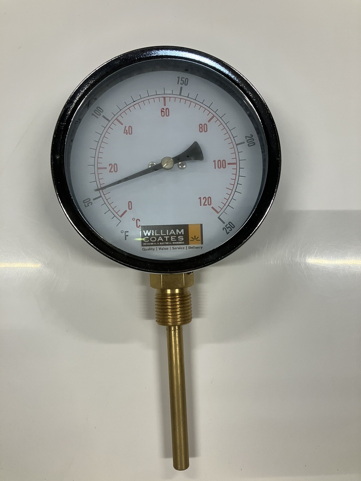100mm Dial 0-120C Thermo Water Temperature Gauge 1/2″ Bottom Entry Thermometer