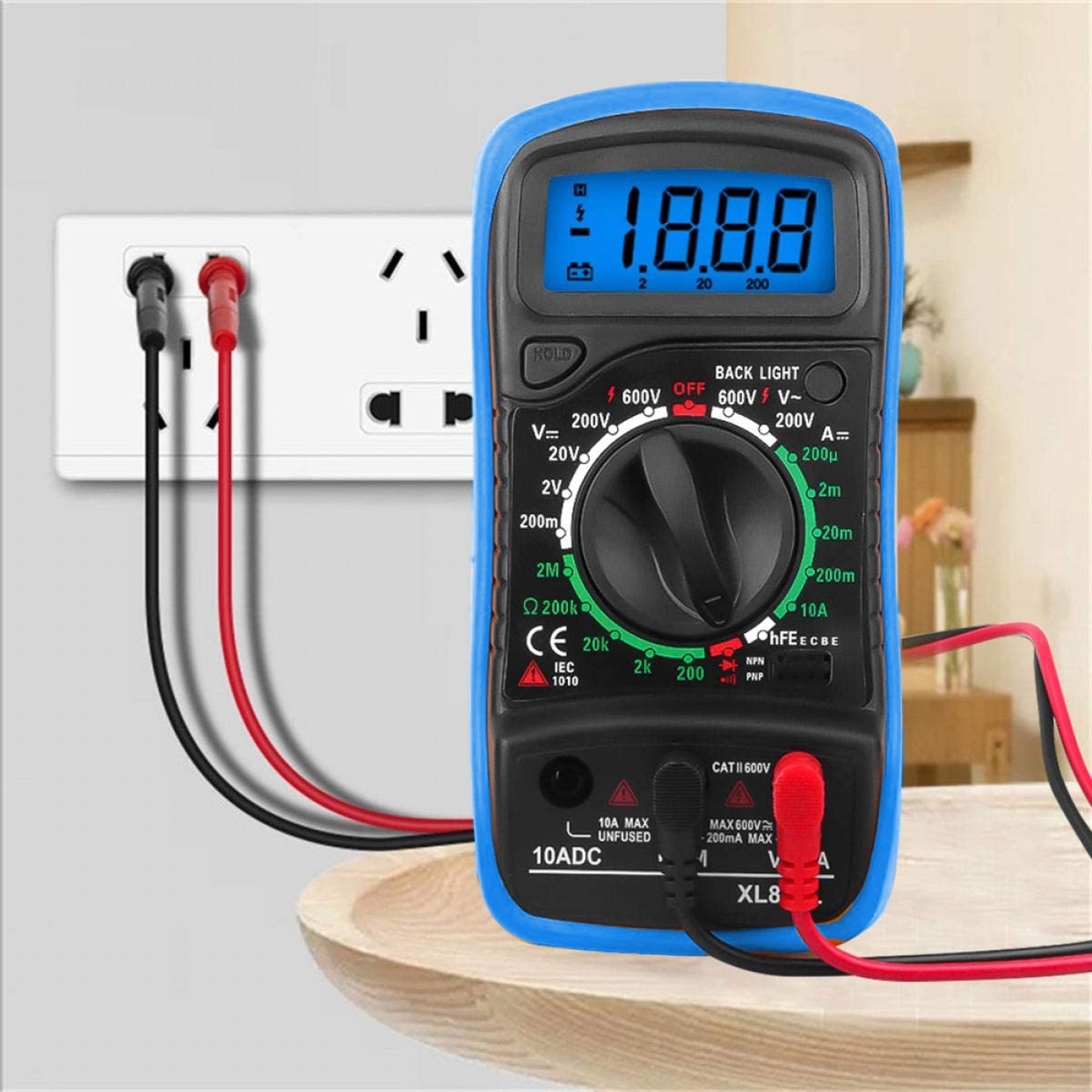 Digital Multimeter AC DC Voltmeter Ammeter Ohmmeter Volt Tester Meter WITH BAT