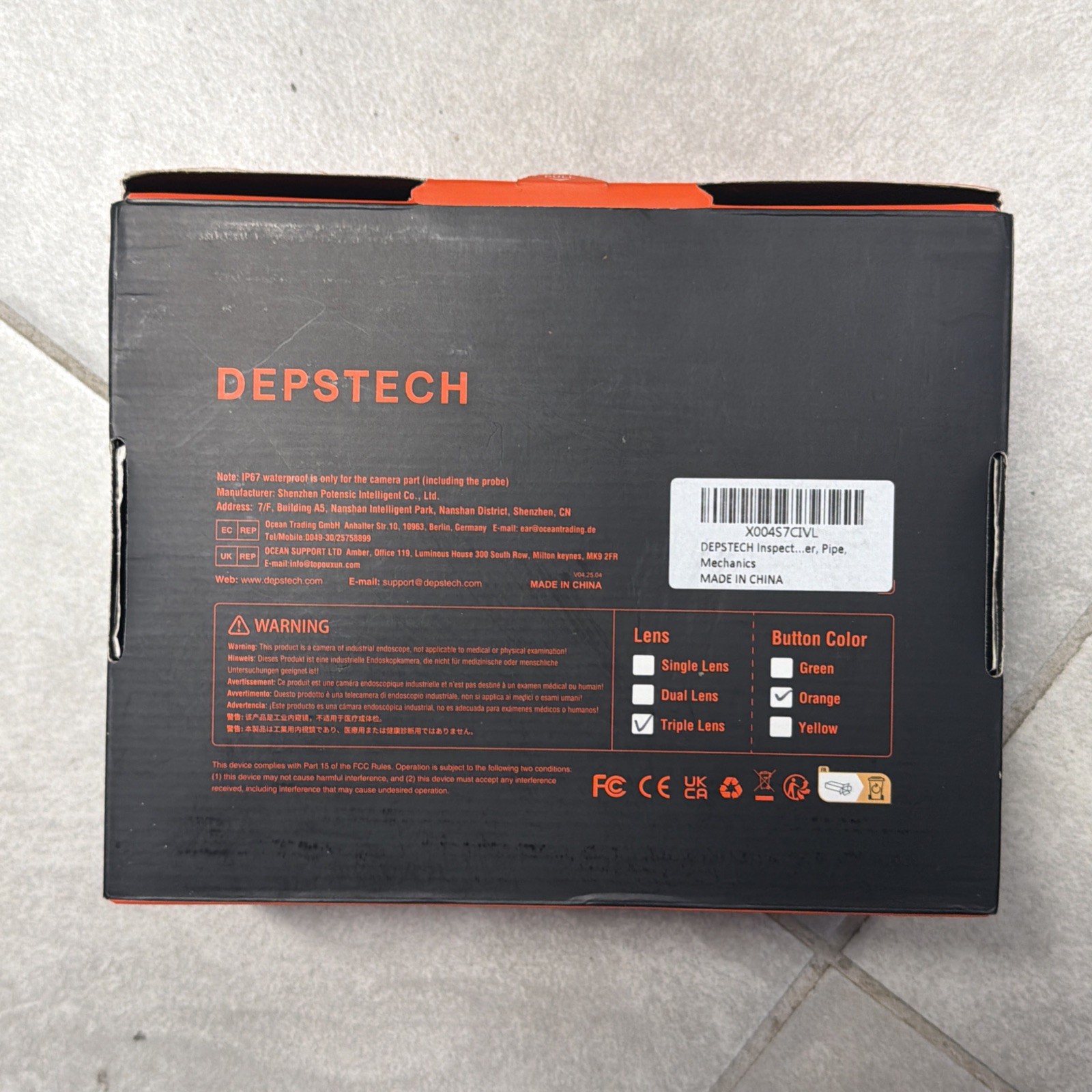 DEPSTECH Inspection Endoscope Camera with Lights 1080P Triple Lens Snake Came…