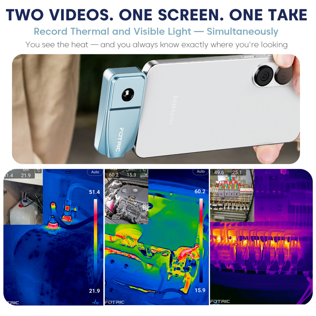 640*480PX -20°F~550°F Outdoor Thermal Imaging Camera for Android Phone USB-C