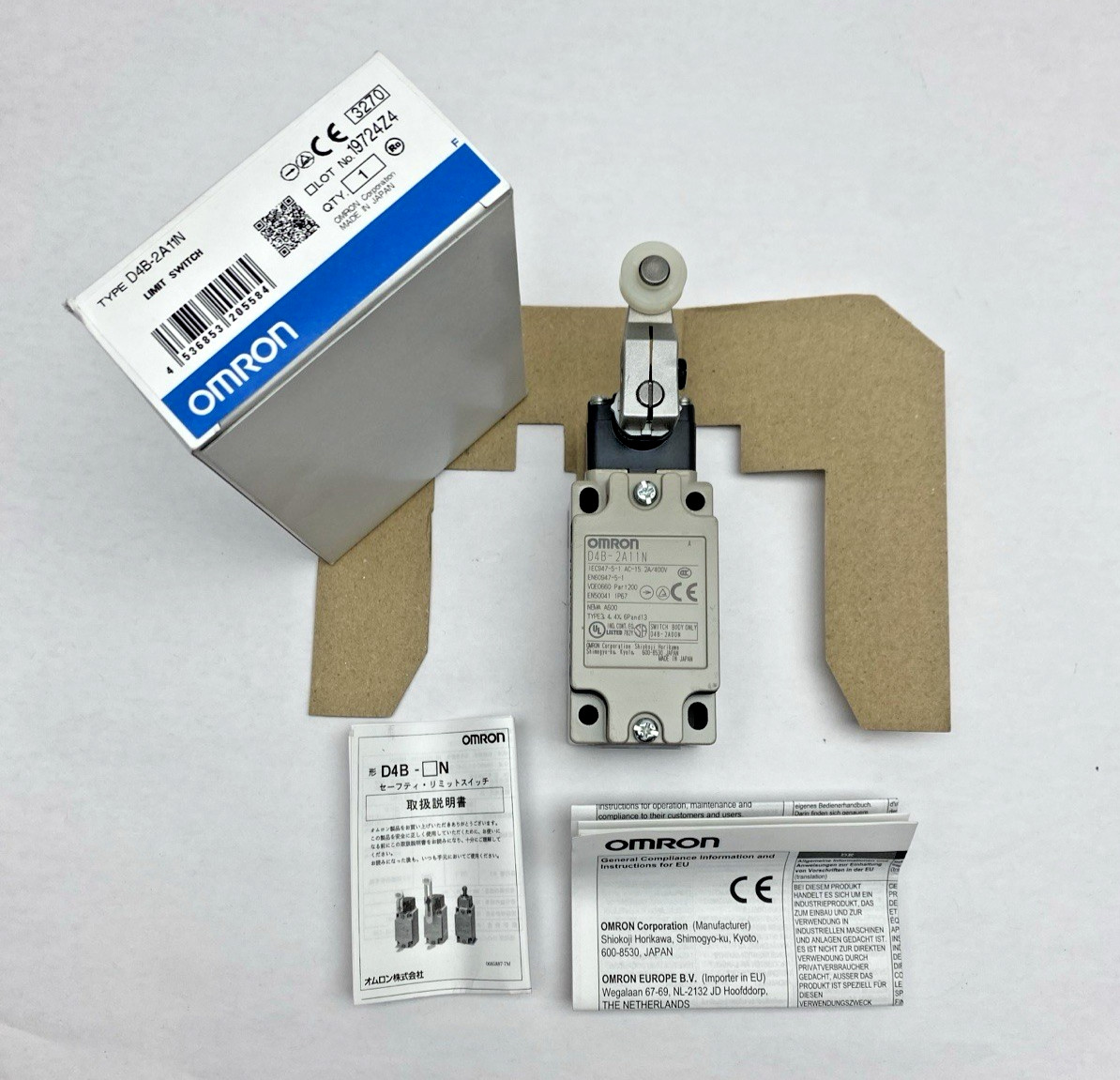 D4B-2A11N, OMRON Limit Switch, 2A/400V
