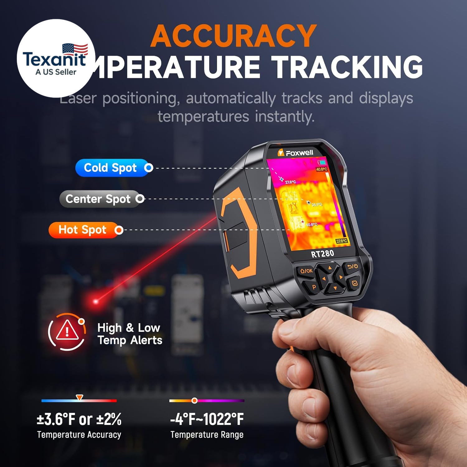 RT280 Thermal Imaging Camera, 320 X 240 2.8″ LCD Screen Thermal Camera, TISR Res