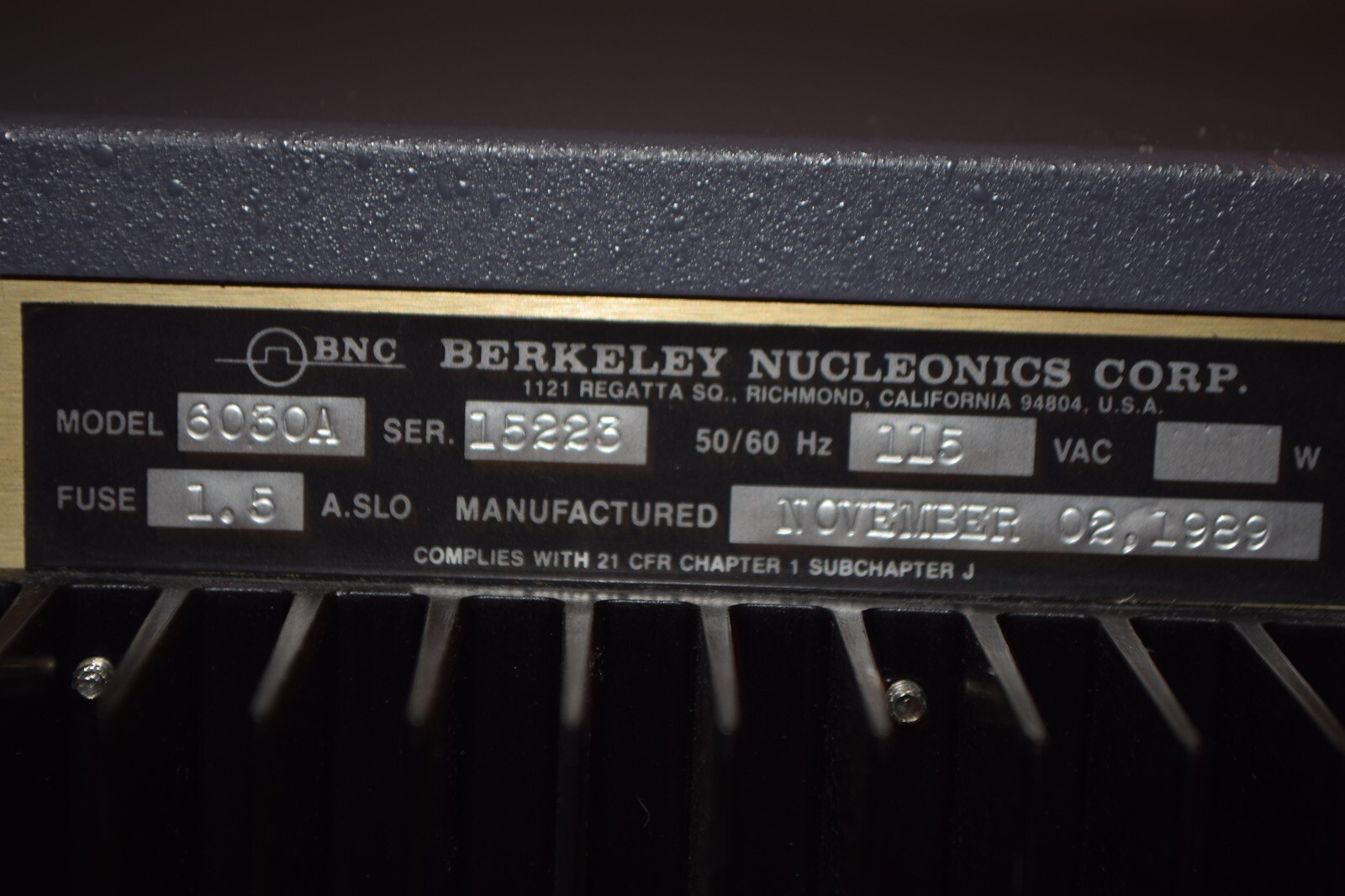 BNC Berkley Nucleonics Corp. 6030-2 6030A Light Pulse Generator