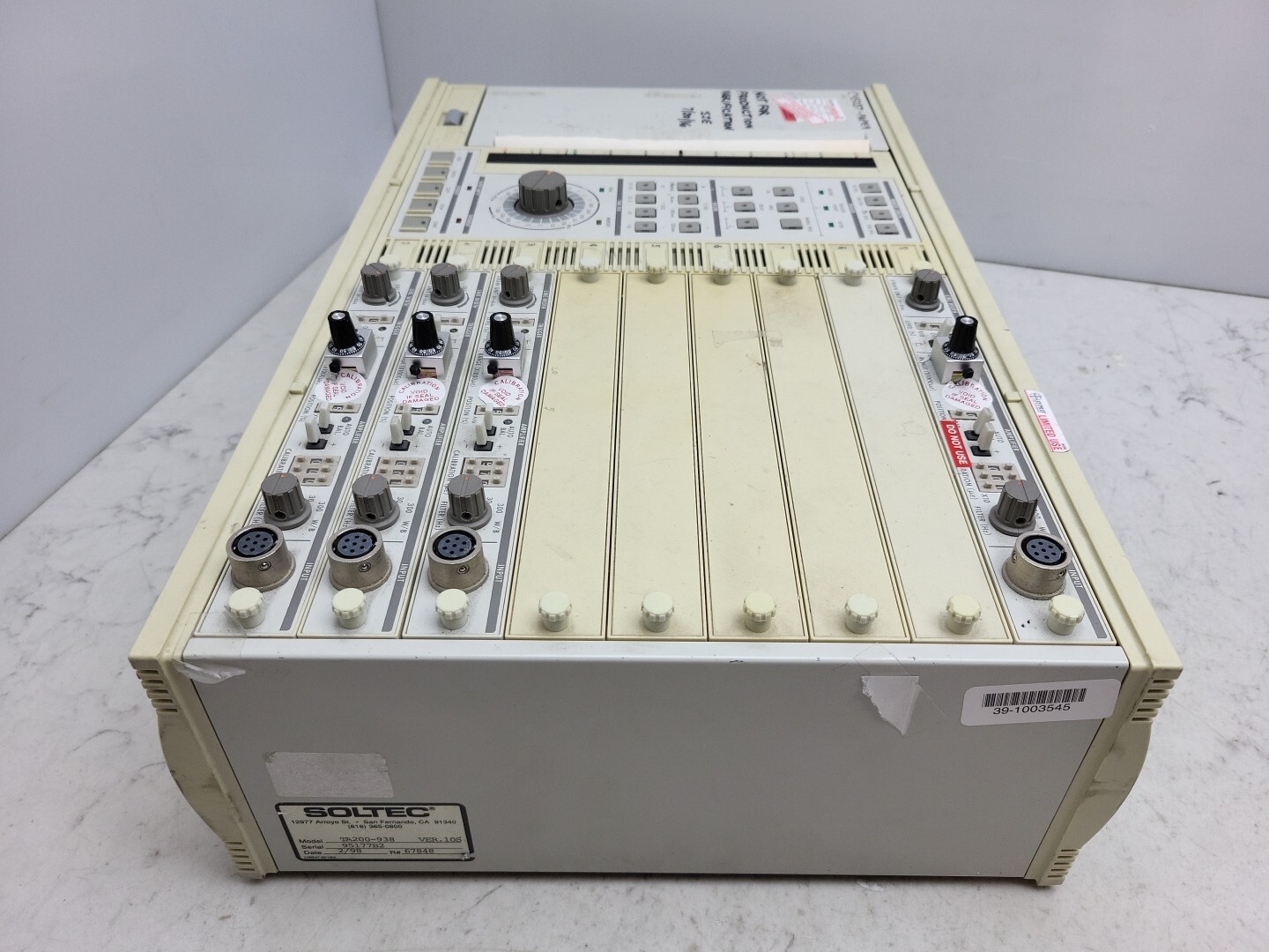 Soltec TA200-938 Portable AC Powered Thermal Array Recorder w/ Kyowa DB-120 Box