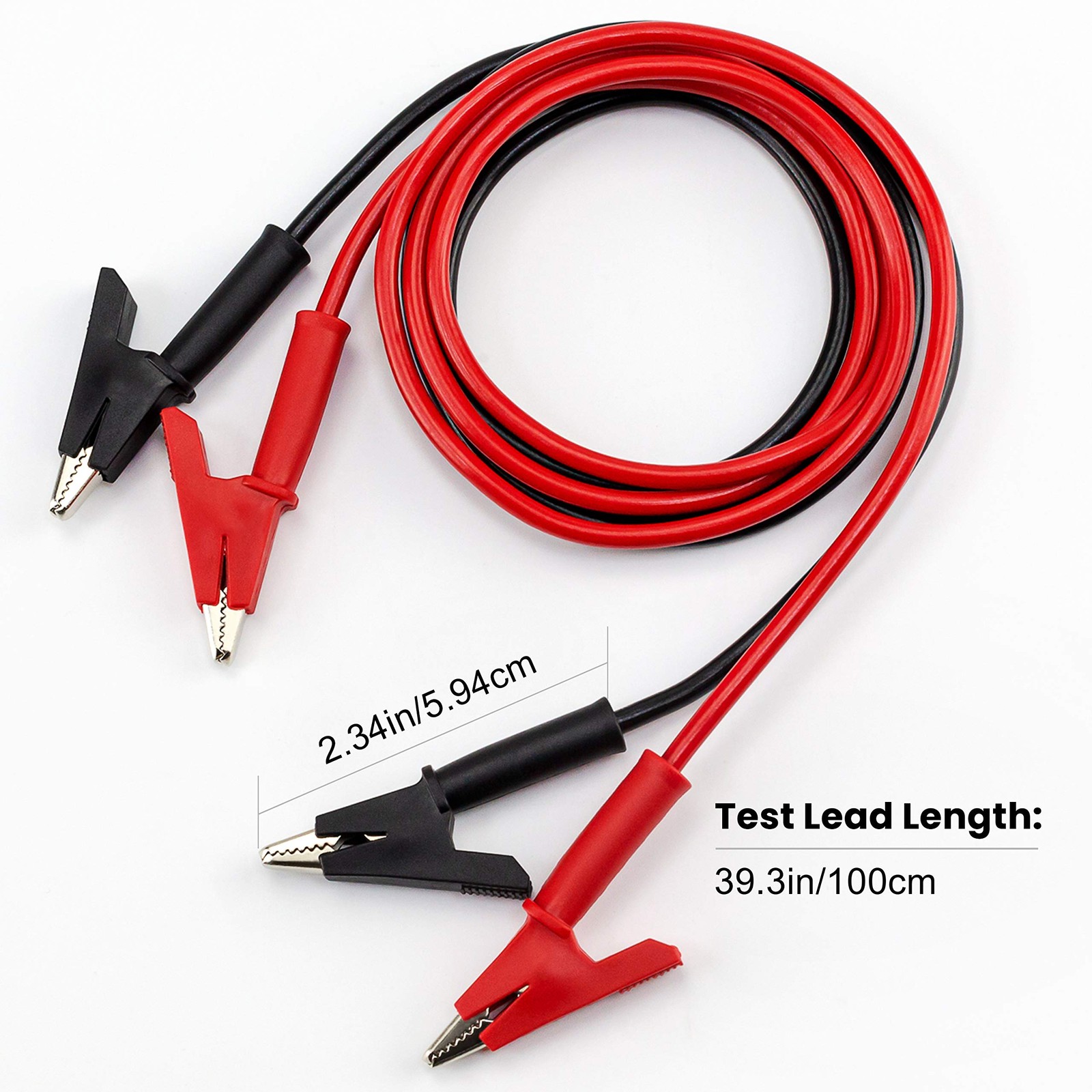 Alligator Clips Electrical Test Leads Set, 15A Jumper Wires Heavy Duty with P…