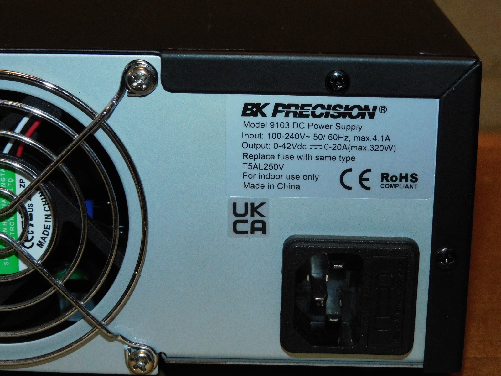 B&K 9103 42V / 20A / 320W Multi Range Range DC Power Supply