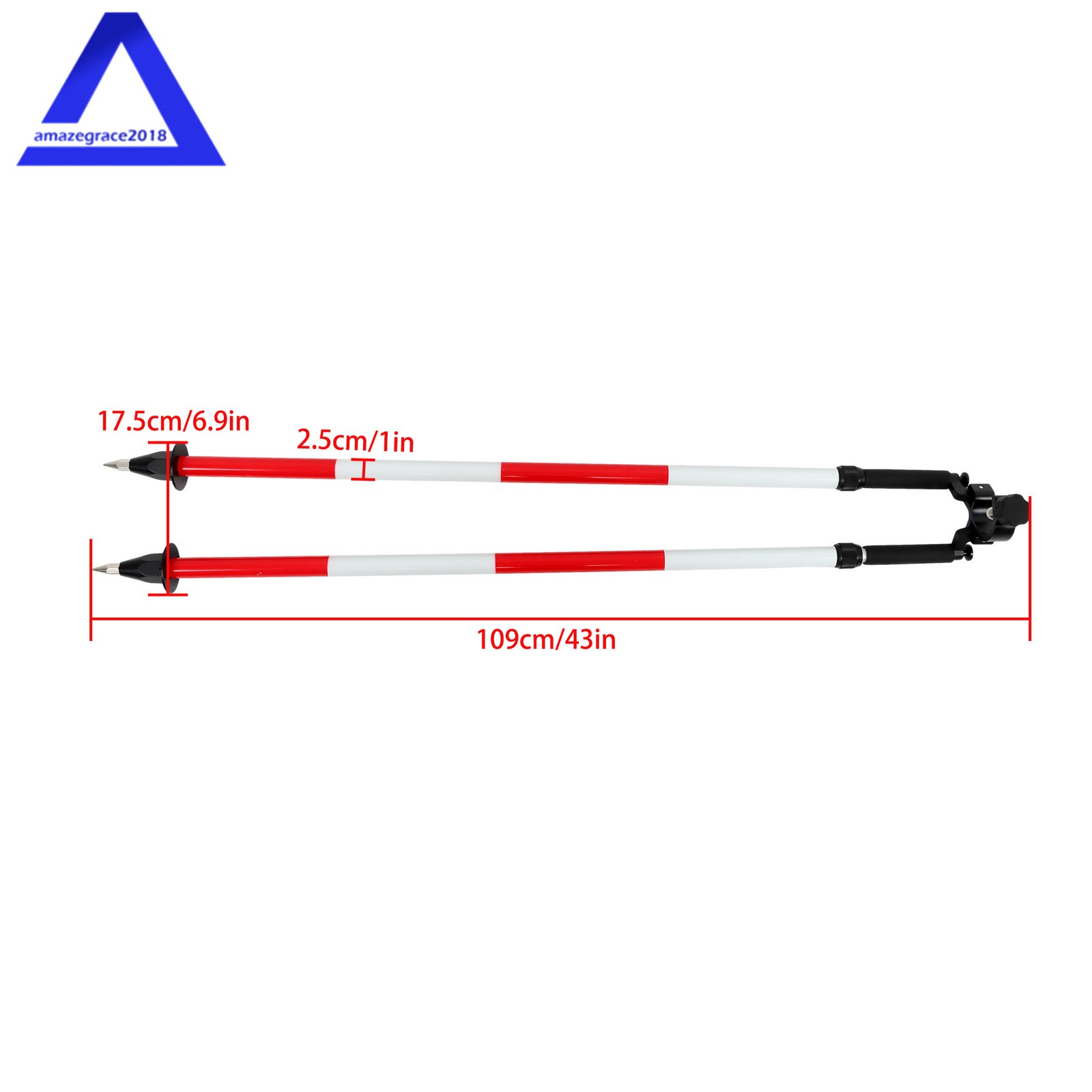 Aluminum Thumb Release Bipod for Prism Poles Surveying of Total Station GPS GNSS