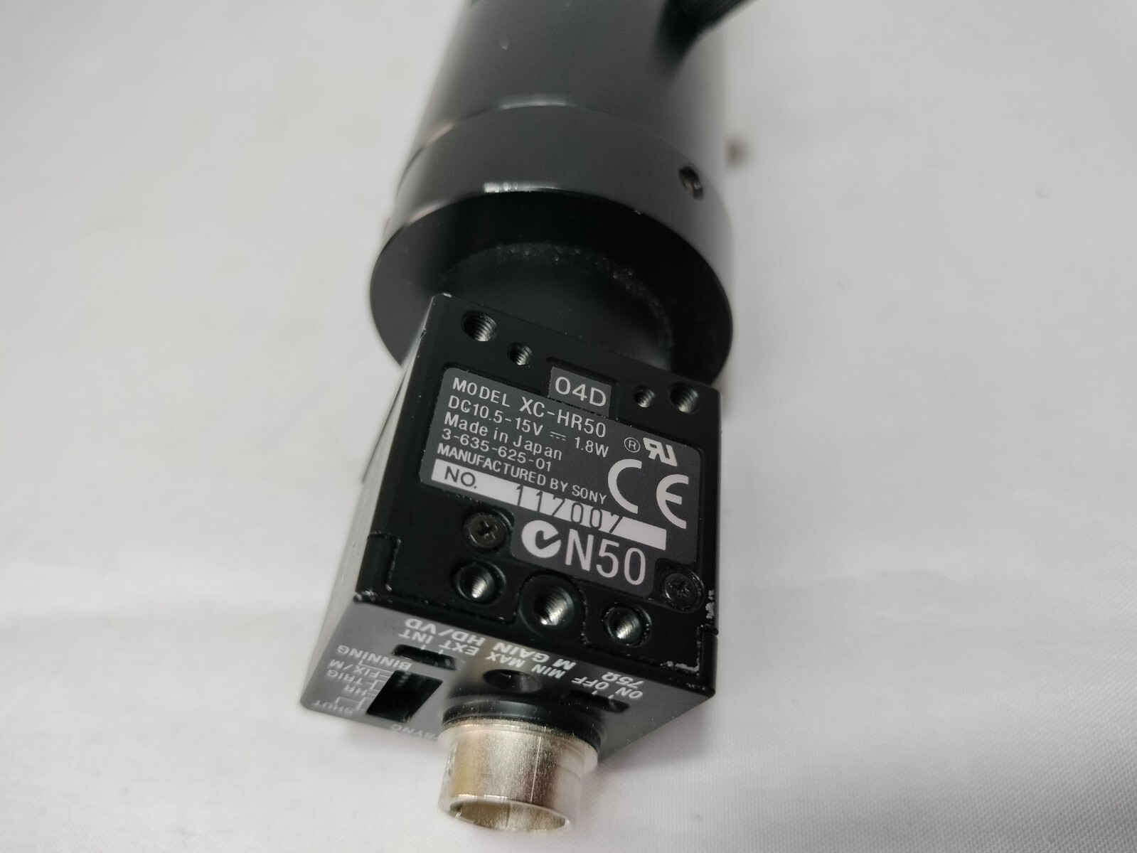 Sony XC-HR50 XCHR50 Industrial CCD Camera w/ MA705-Z1-132 Extended Lens