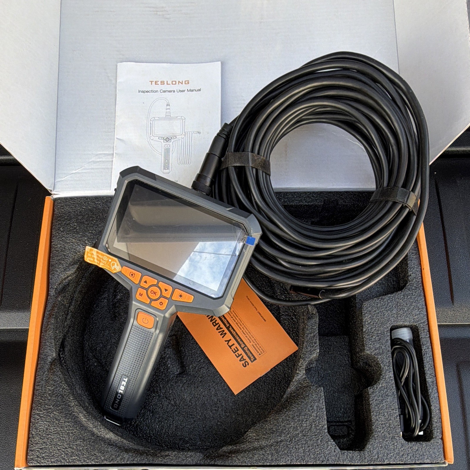 Teslong NTS430 Dual Lens 1080P HD Inspection Camera 4.3in IPS LCD Semi-Rigid