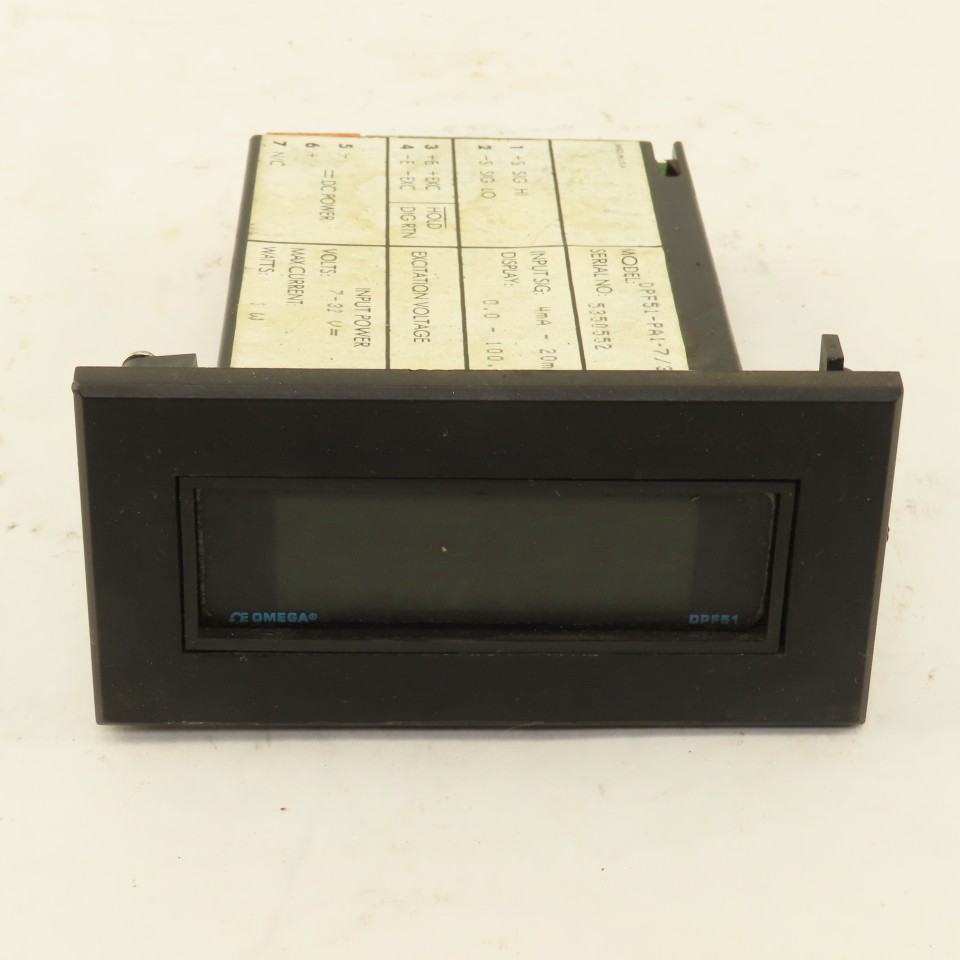 Omega DPF51-PA1-7/32-GR Mini Size Digital Panel Meter 3-1/2 Digit 7-32V