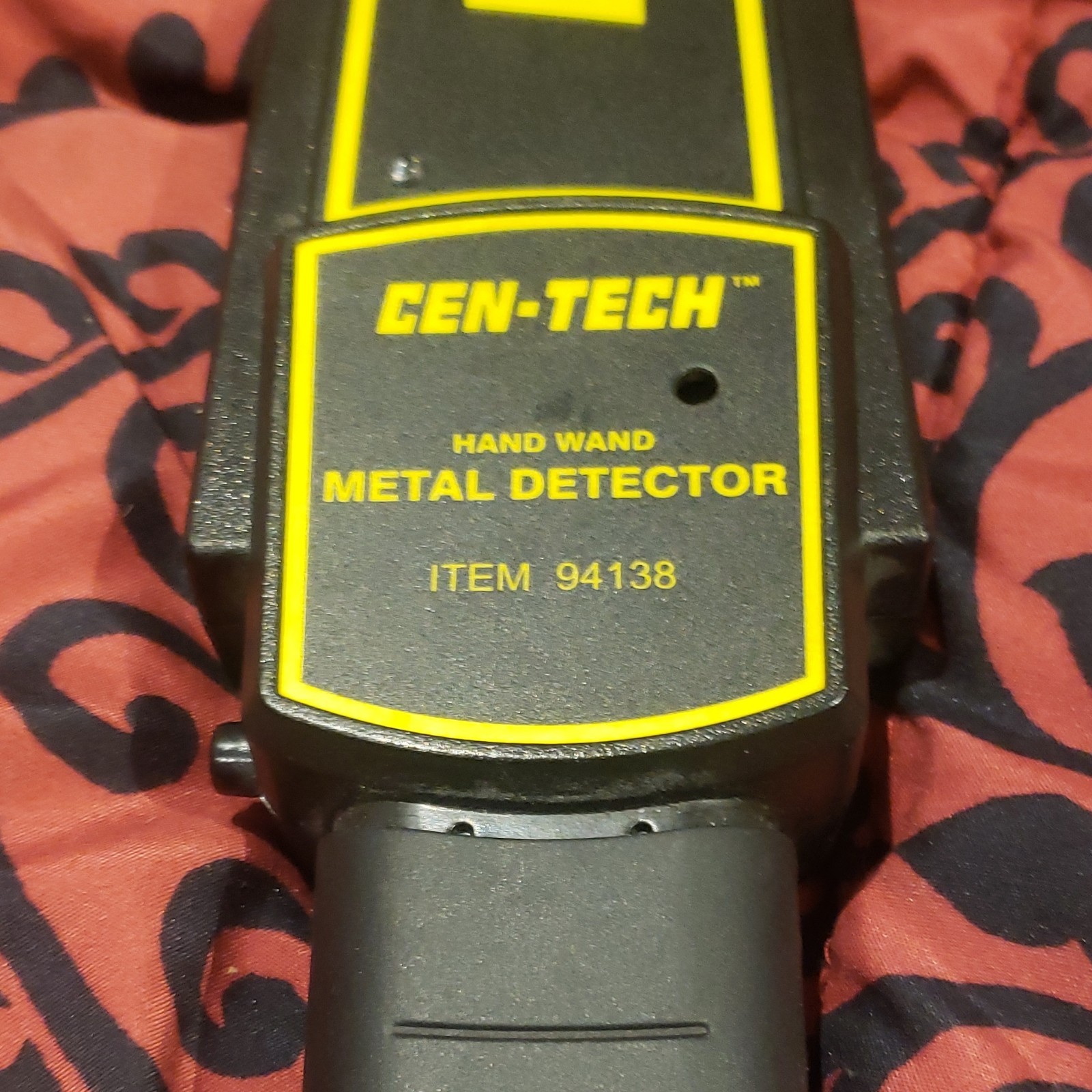 Cen-Tech Handheld Security Metal Detector Wand w/ Headphone Jack, 94138