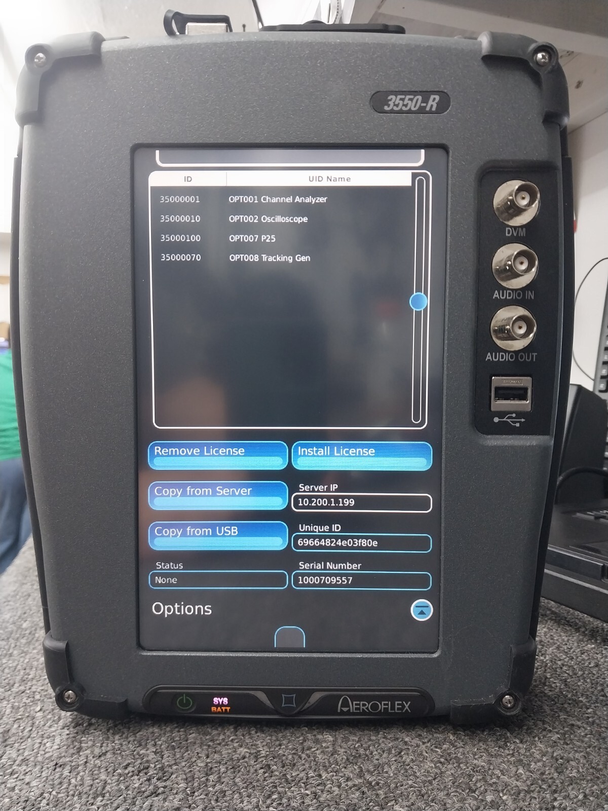 Aeroflex/Viavi 3550R Touchscreen Portable Service Monitor w/Options& Accessories