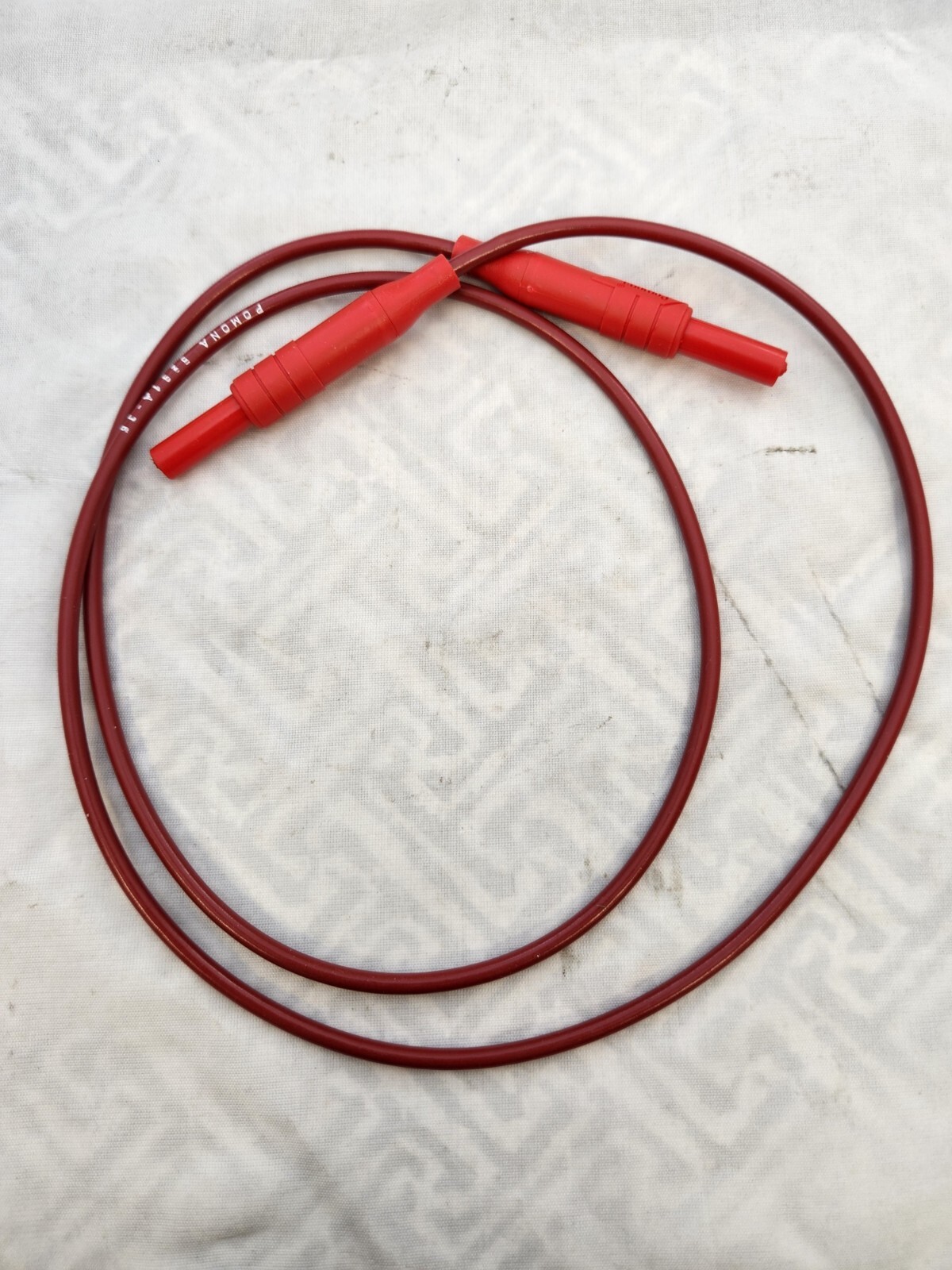 Pomona 5291A-36-2 MICROVOLT Banana Plug Patch Cord, Red, 36 In. USED, PRISTINE !