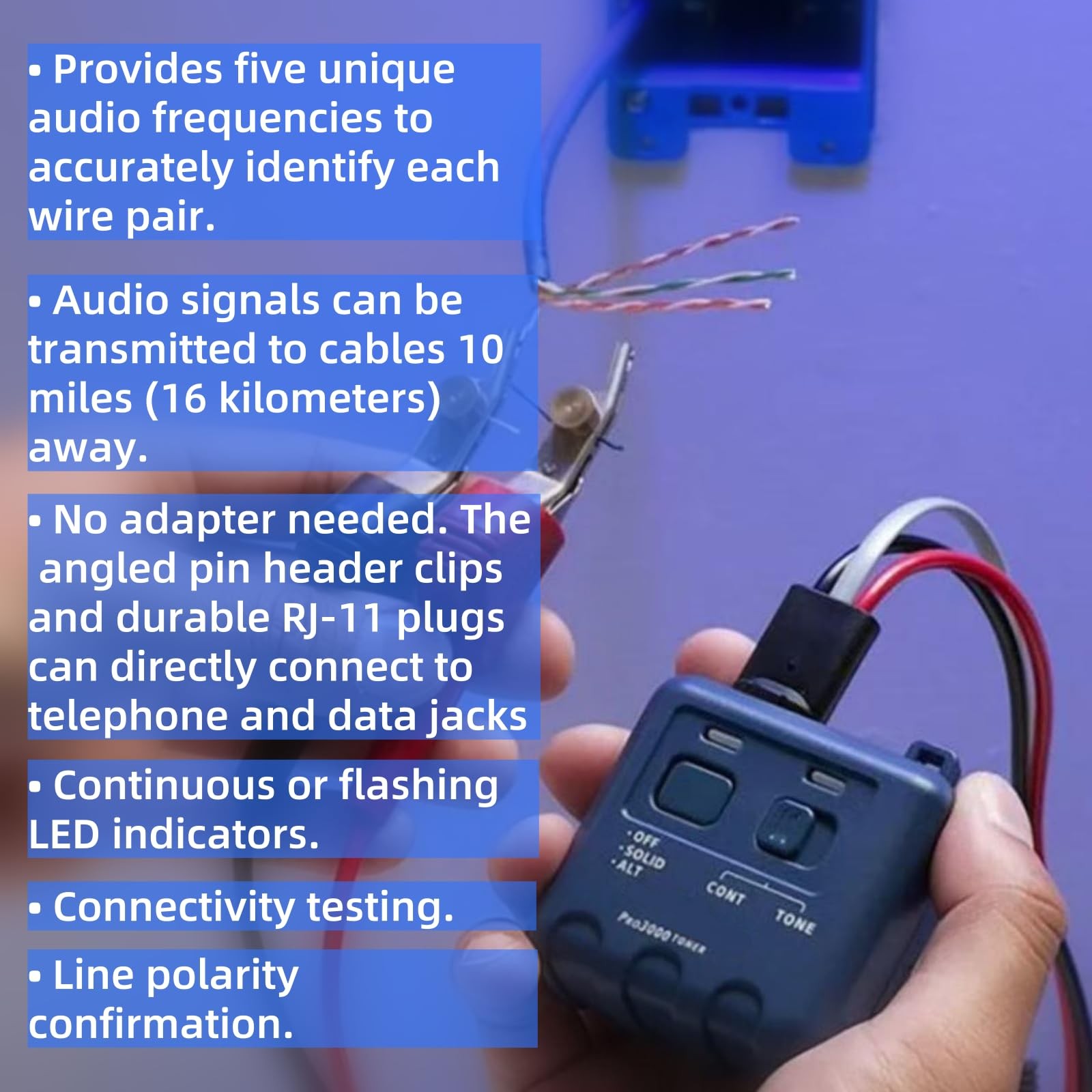Pro3000 Tone Generator and Probe Kit, Toner blue