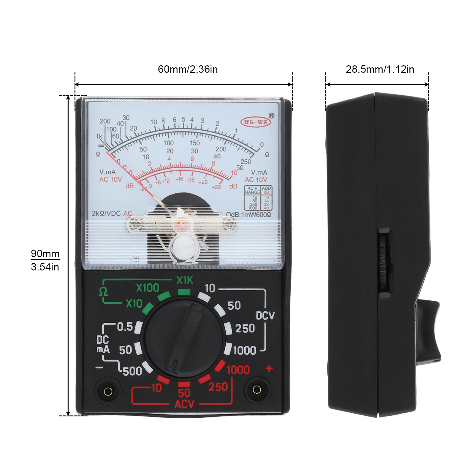 Analog Multimeter 1000V Electric AC/DC Current OHM Decibels Voltage Voltmeter US