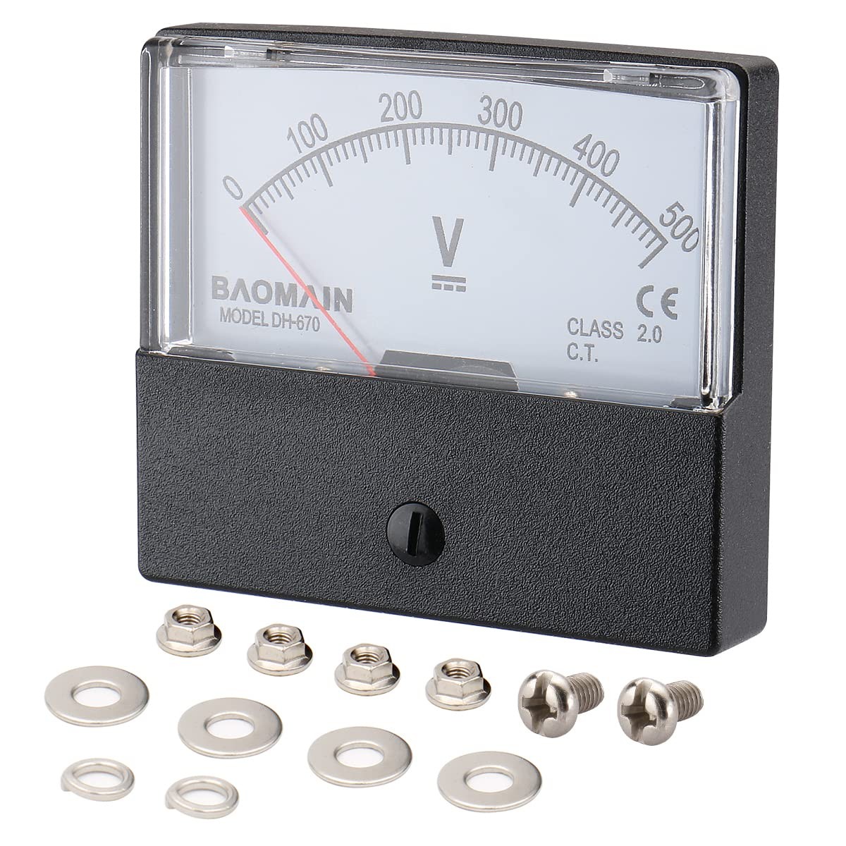 Voltmeter Dh670 Dc 0500v Rectangular Class 2.5 Analog Panel Volt Voltage Meter