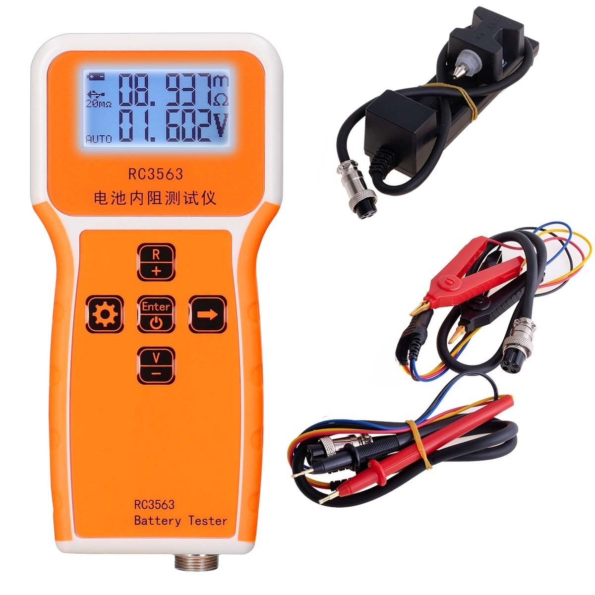 RC3563 For Battery Voltage and Internal Resistance Tester 170x80mm Orange Unit