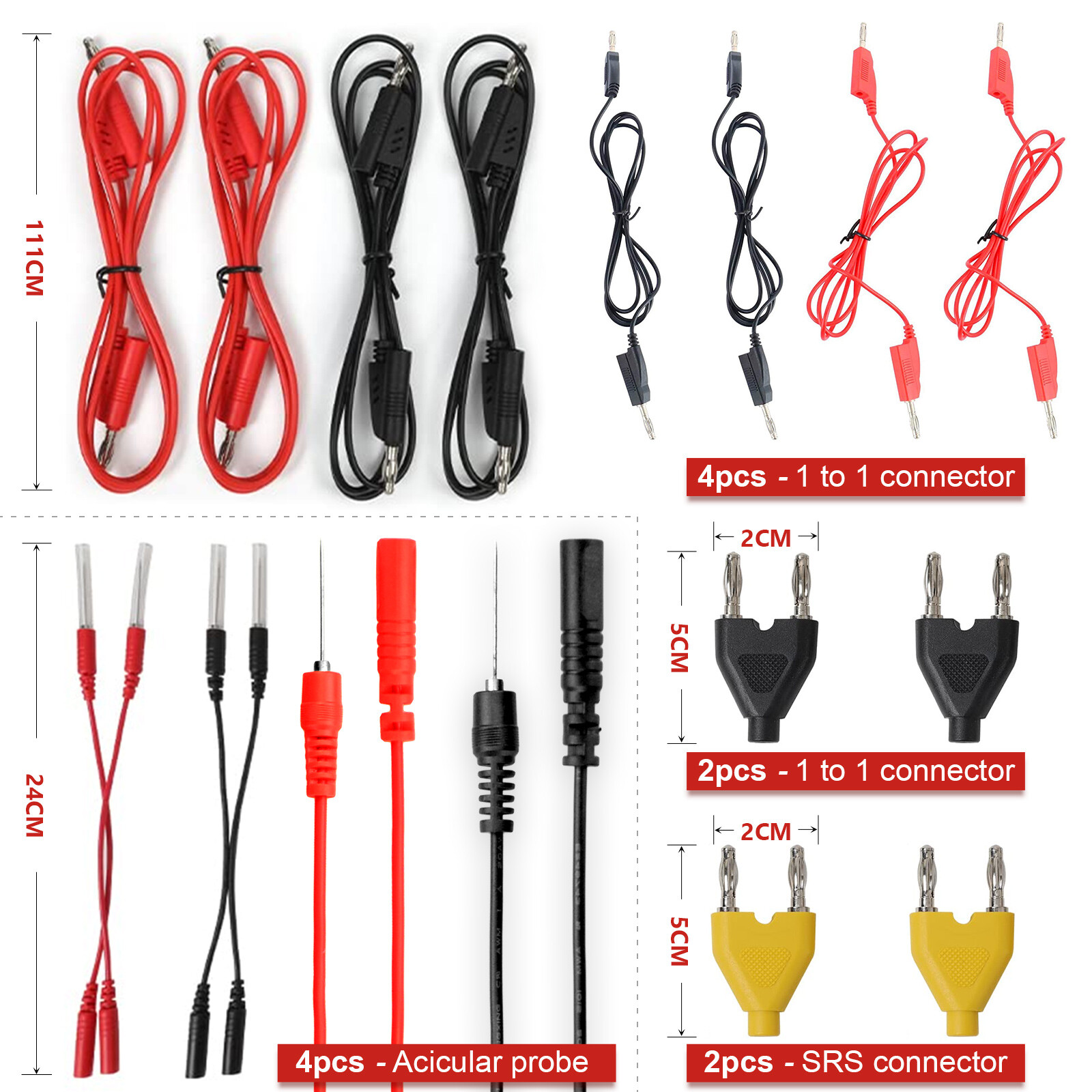 92PCS Automotive Multimeter Circuit Test Leads kit Electric Probe Alligator Clip