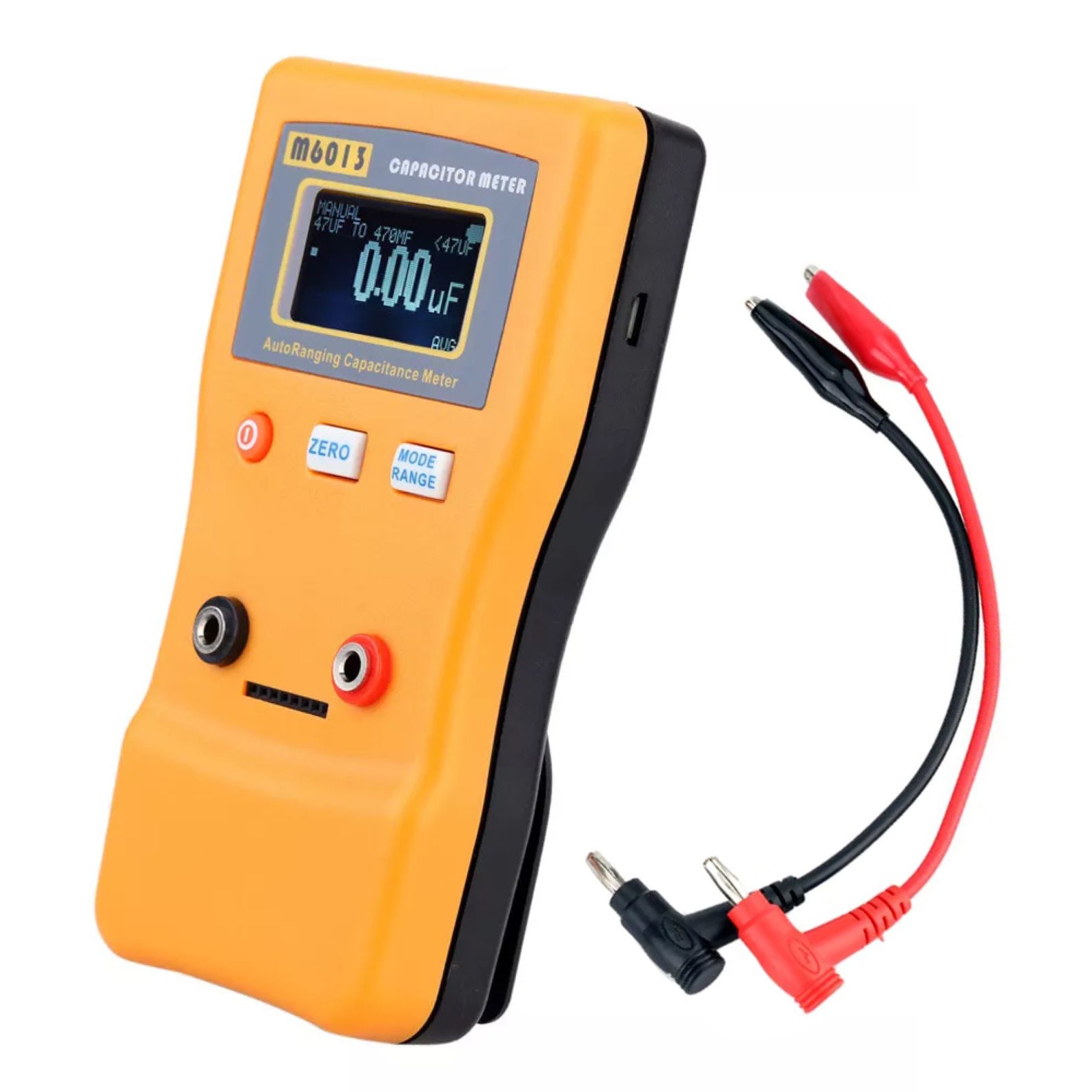 Orange M6013 Capacitor Meter Auto Rang Measuring Capacitance Tester Digital Tool