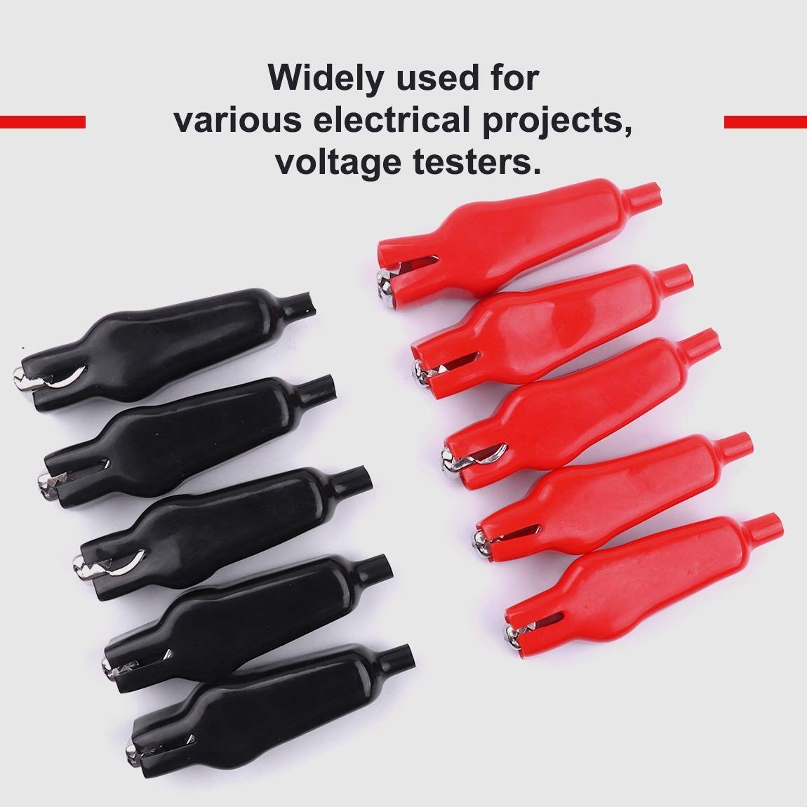 20PCS Heavy Duty Alligator Clips, 20A Insulated Spring Loaded Clamps for Testing