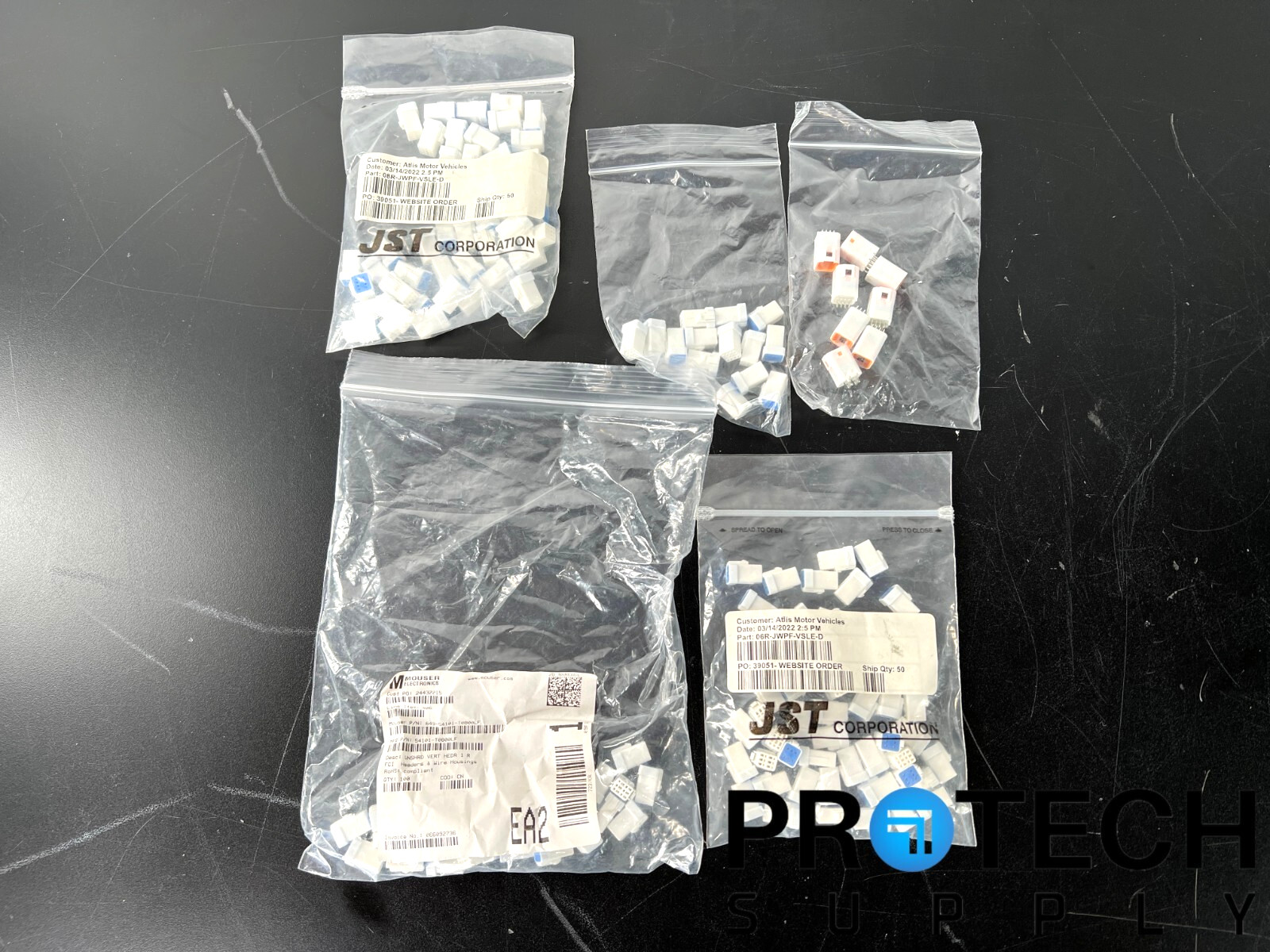 Lot of JST 06R-JWPF-VSLE-D / 08R-JWPF-VS 8 / 6 Rectangular Connectors