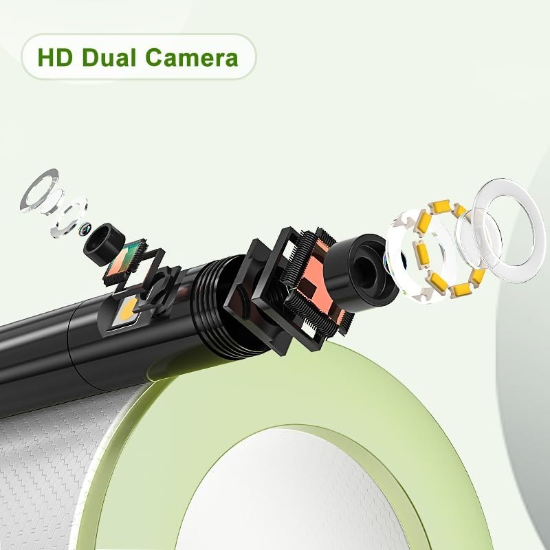 Dual Lens 1080P Industrial Endoscope with 4.3” IPS Screen & Waterproof Design