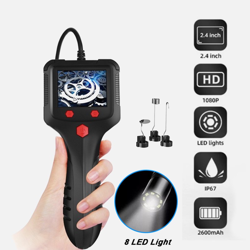 IP67 HD 1080P Industrial Endoscope Camera 8mm Lens Pipe Sewer Inspection Camera