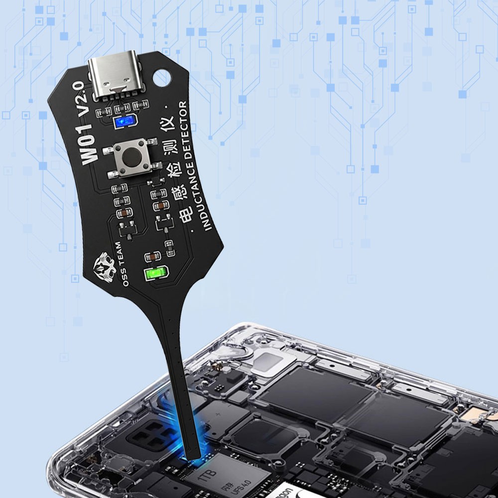 OSS W01 Inductor Detector Tool Quick Fault Check Phone Motherboard Coil Tester